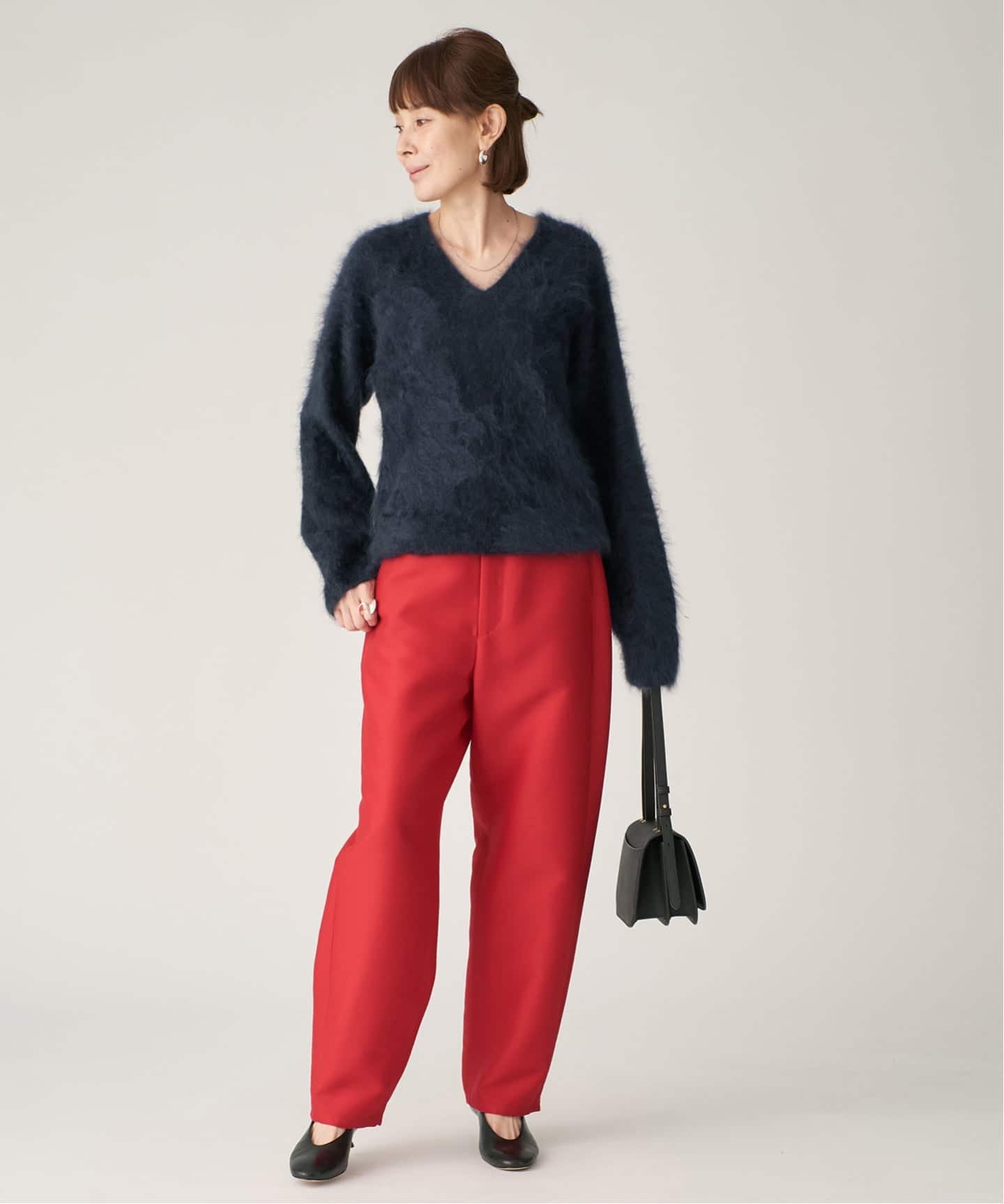 ENRICA エンリカ Vネックプルオーバー 1-tone KNIT241（ニット