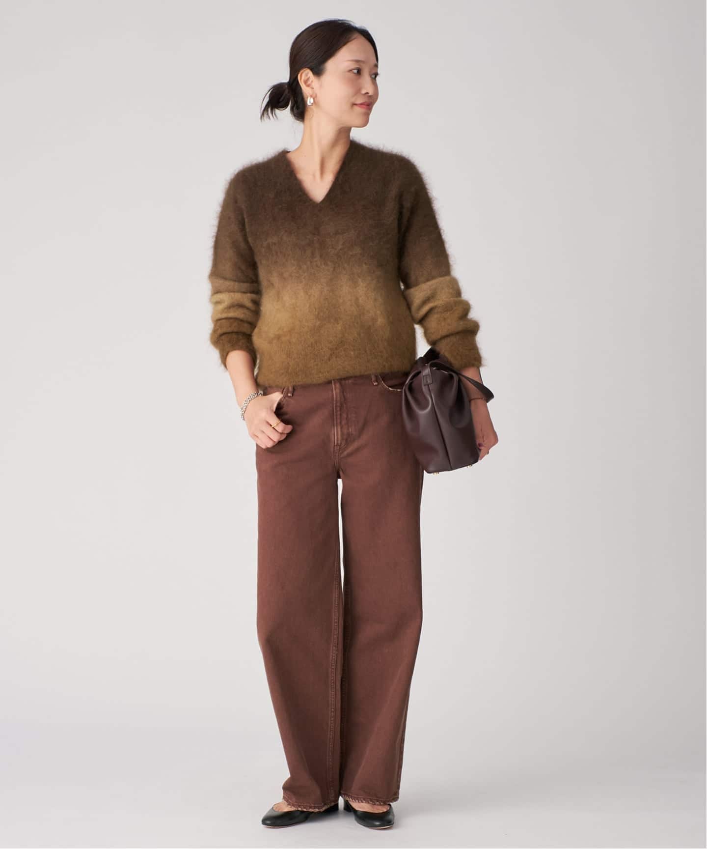 美品✨enrica エンリカ ニット ロングワンピース サイドスリット ブラウン 2026年最新】enrica ニットワンピースの人気アイテム - メルカリ