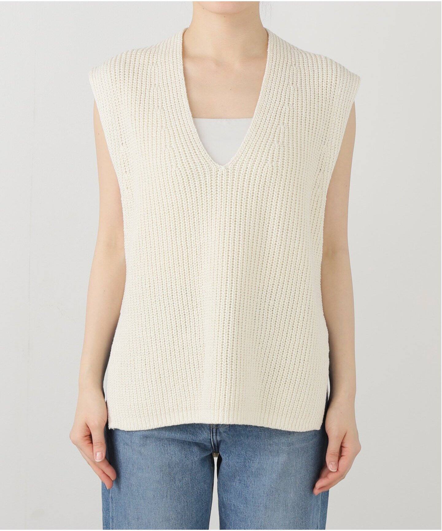 ベスト ジレ ATON エイトン V-NECK VEST KRAGGM0114 レディース VERMEIL par iena ベスト ジレ ATON エイトン V-NECK VEST