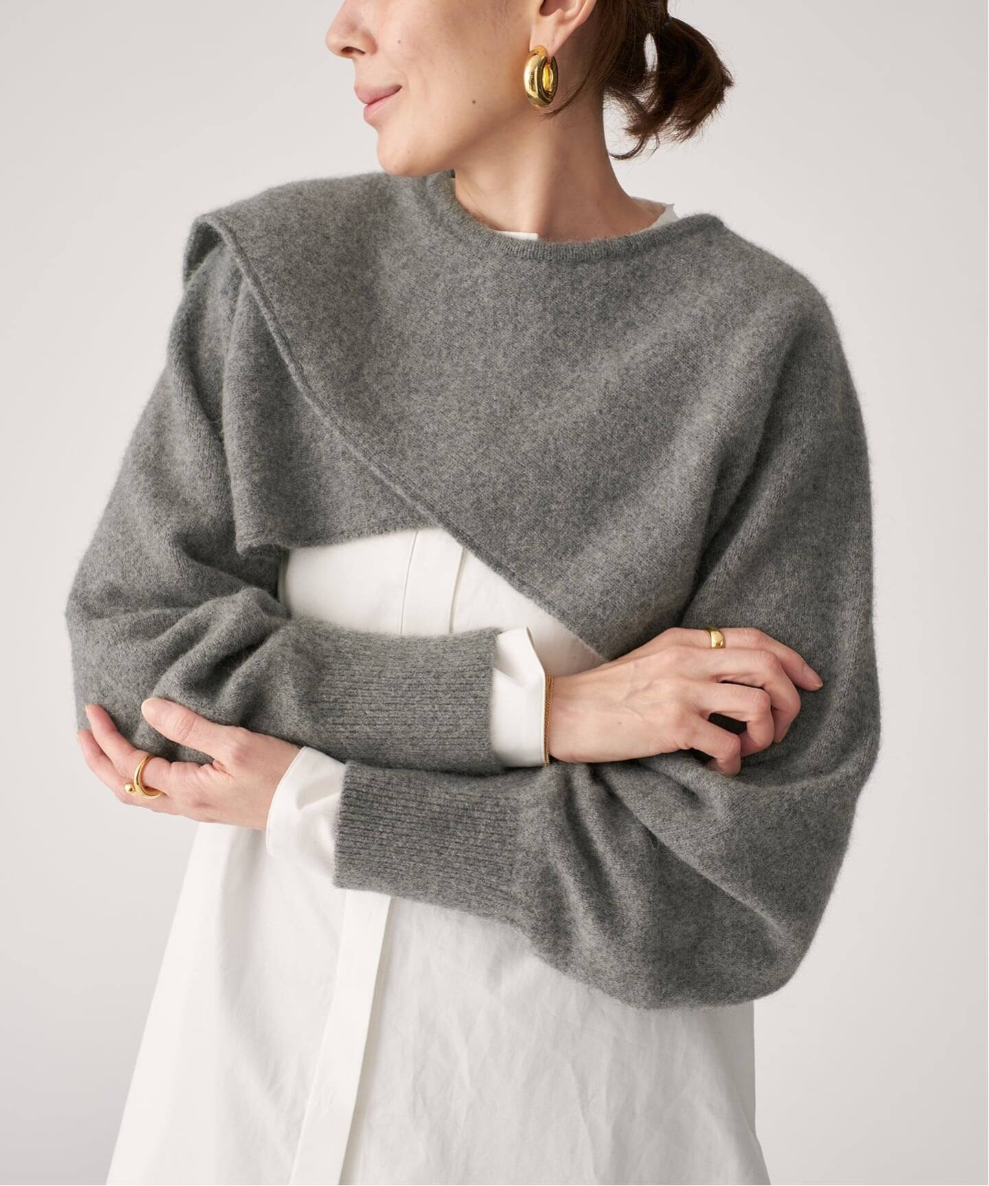 Plage ENRICA エンリカ SLEEVE CAPE ニット ENRICA / エンリカ SLEEVE CAPE ニット（ニット／セーター）｜Plage