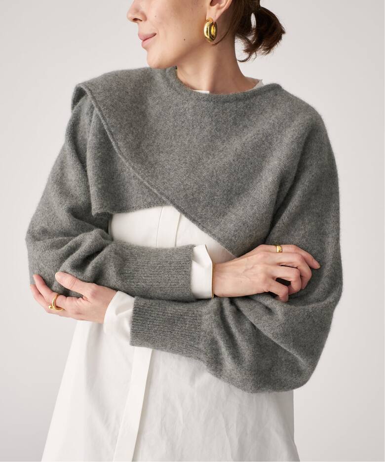 ENRICA エンリカ SLEEVE CAPE ニット KNIT245（ニット／セーター 
