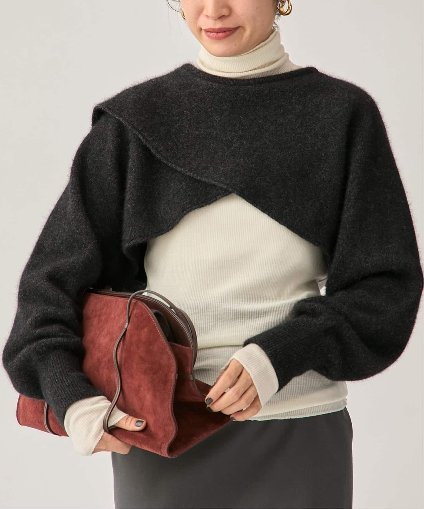 予約》ENRICA エンリカ SLEEVE CAPE ニット KNIT245（ニット