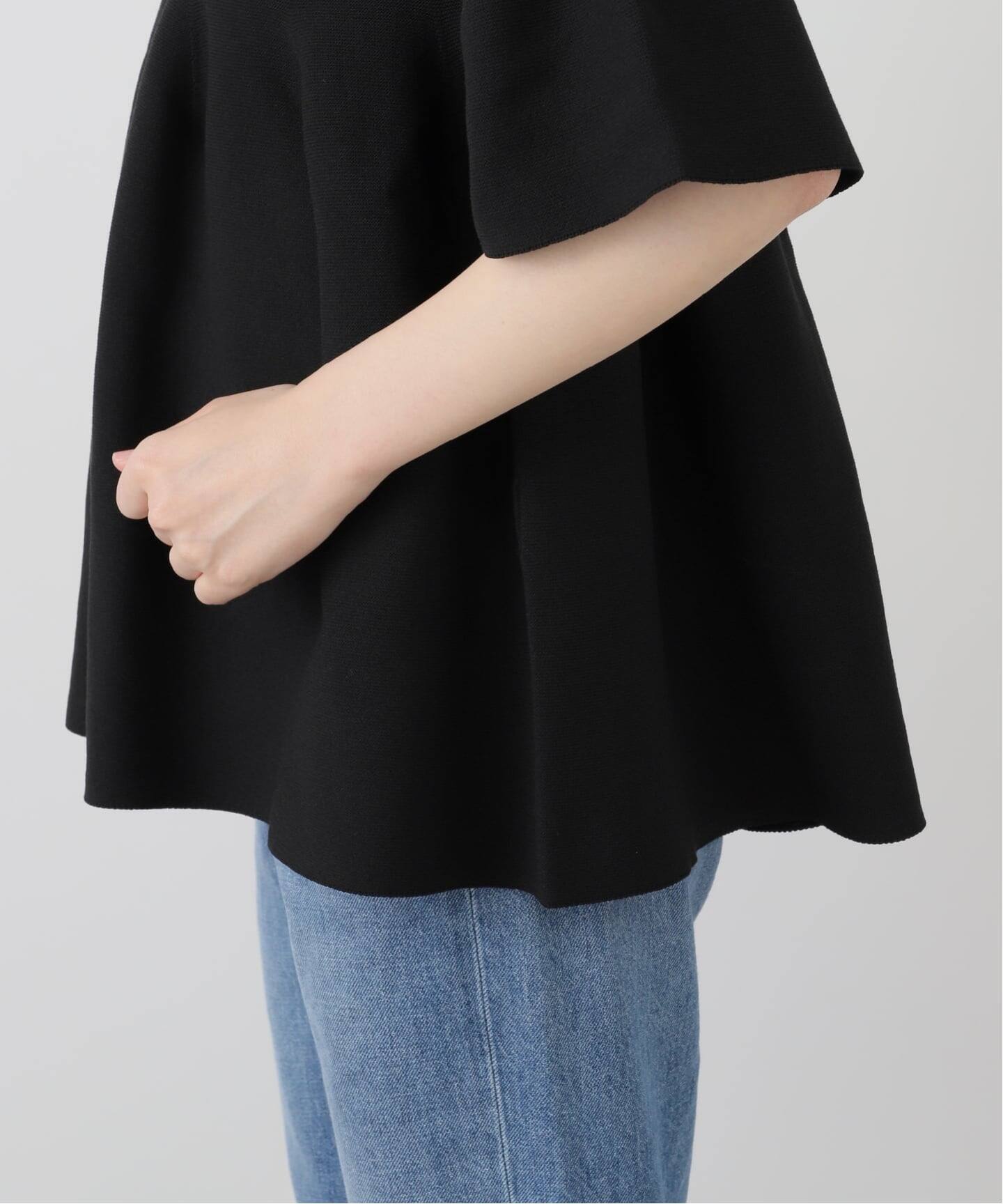 ［maybe］暗黒の8月 Room no.8 ルームエイト BLACK CO GATHER TOPS BR8KN-233