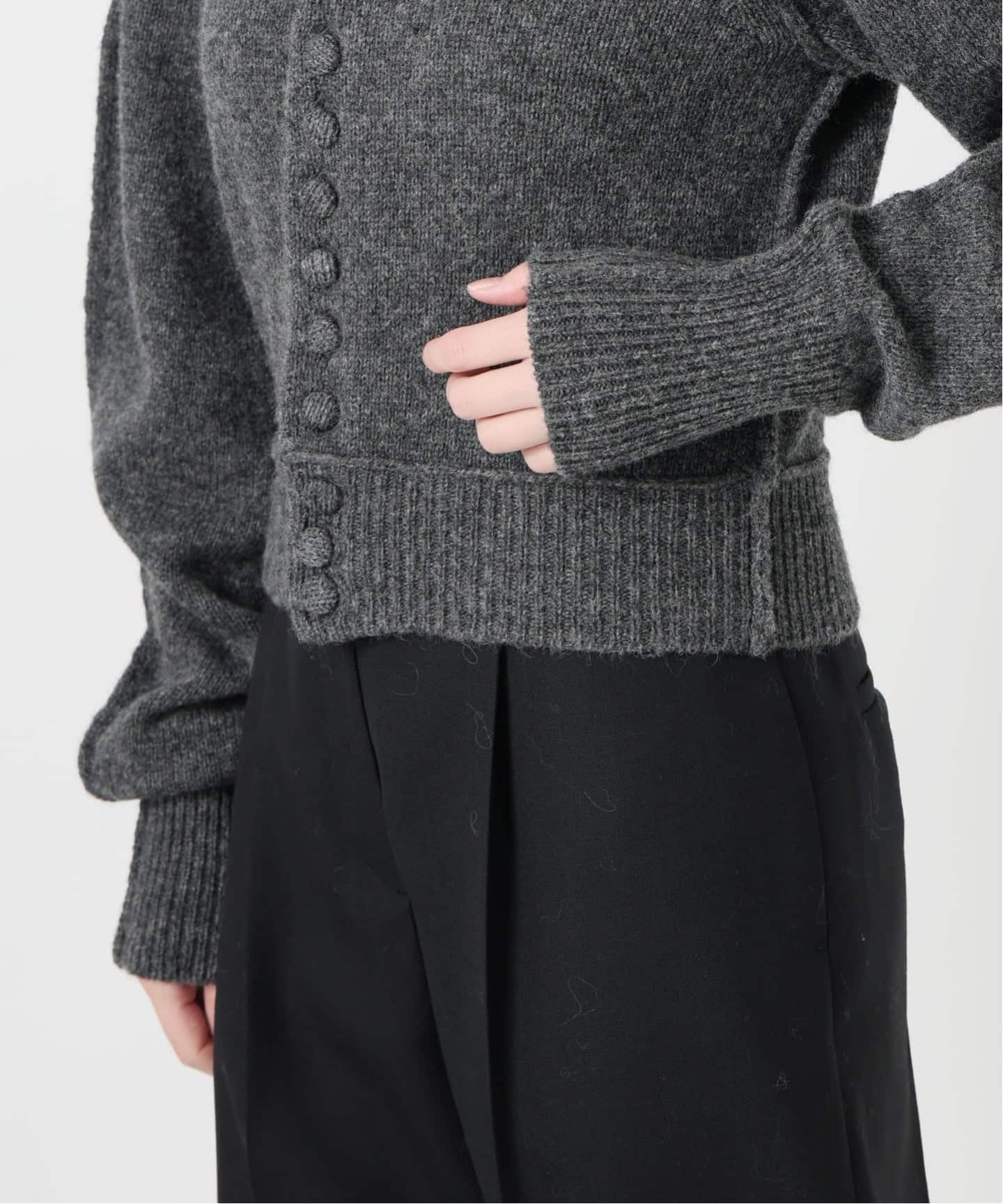 美品✨️ INSCRIRE アンスクリア クロップド ニット カーディガン 中古・古着通販】INSCRIRE (アンスクリア) クロップドチルデンニット