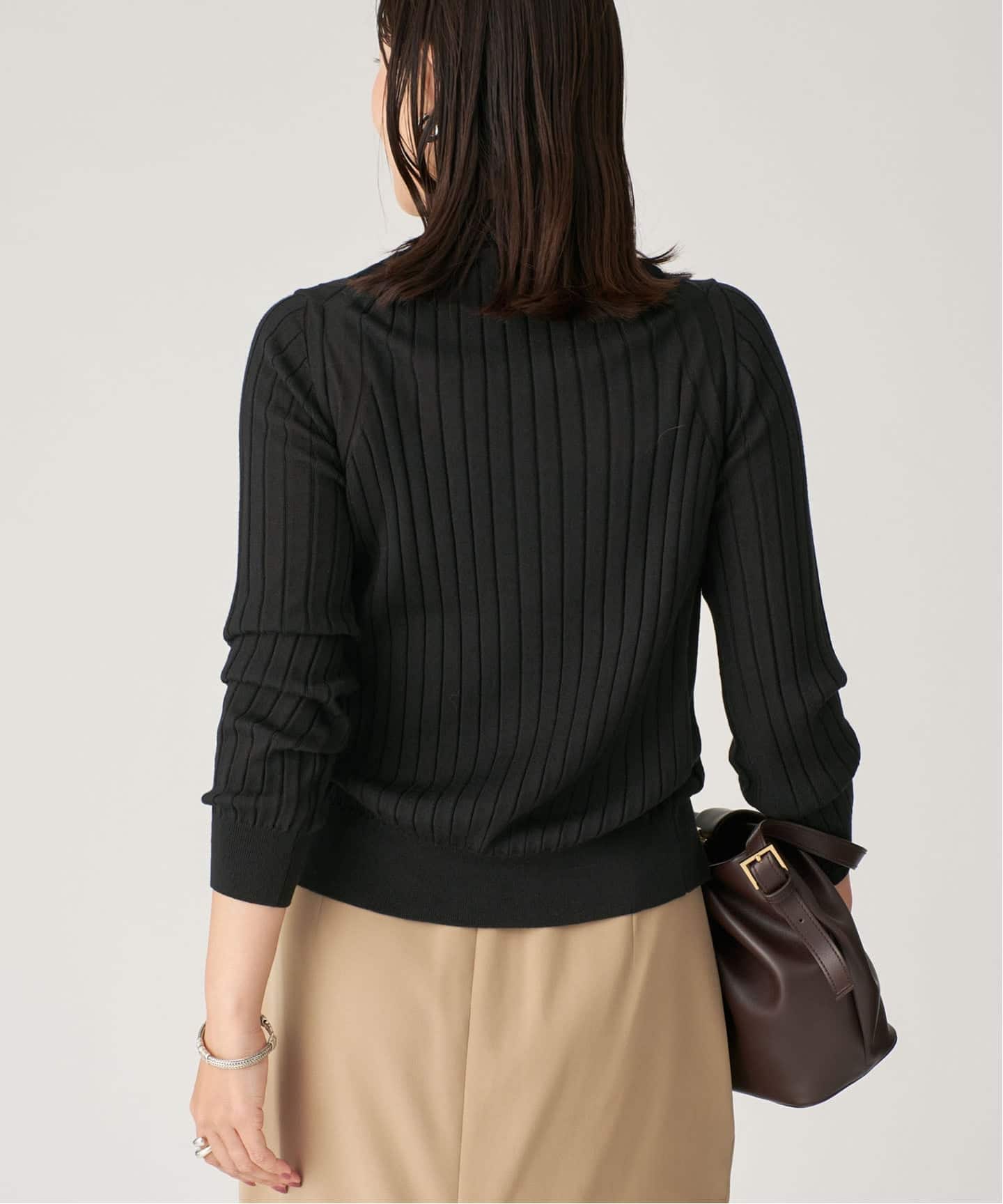 SLOANE スローン 18Gワイドリブポロカーディガン SL10W-9 44