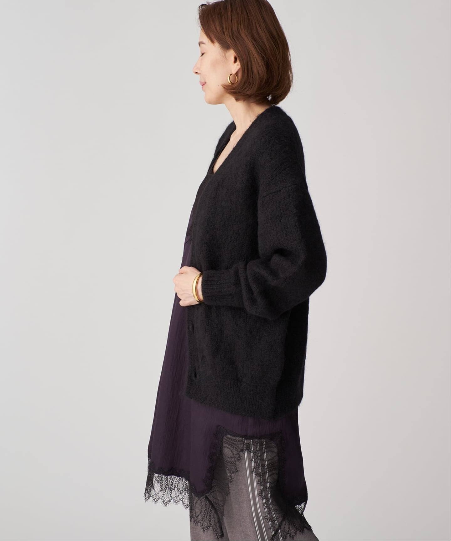 SLOANE スローン 3G天竺アルパカxウール Vネックカーディガン SL10W