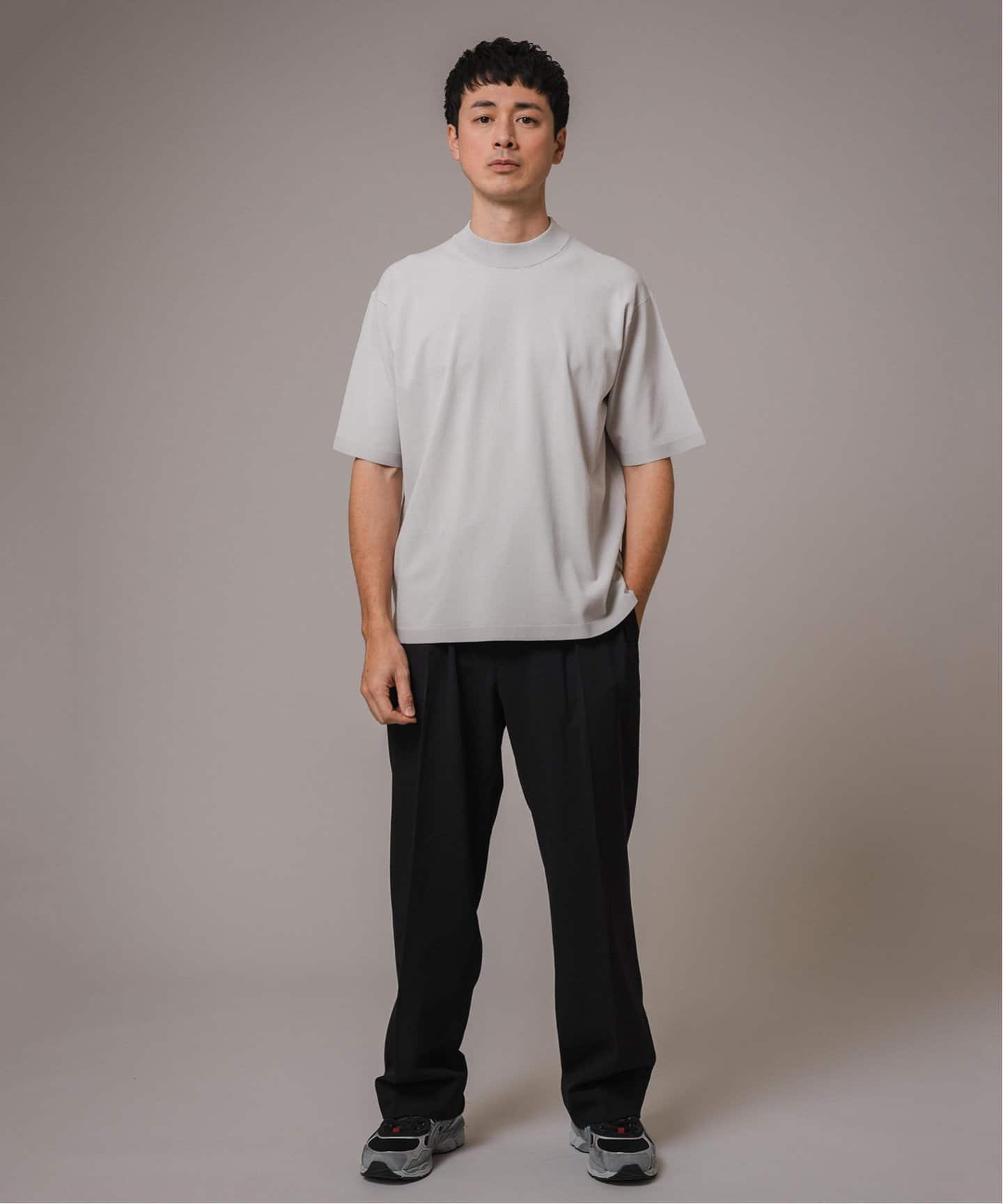 MULTI FUNCTION” モックネック ニットTシャツ（ニット／セーター