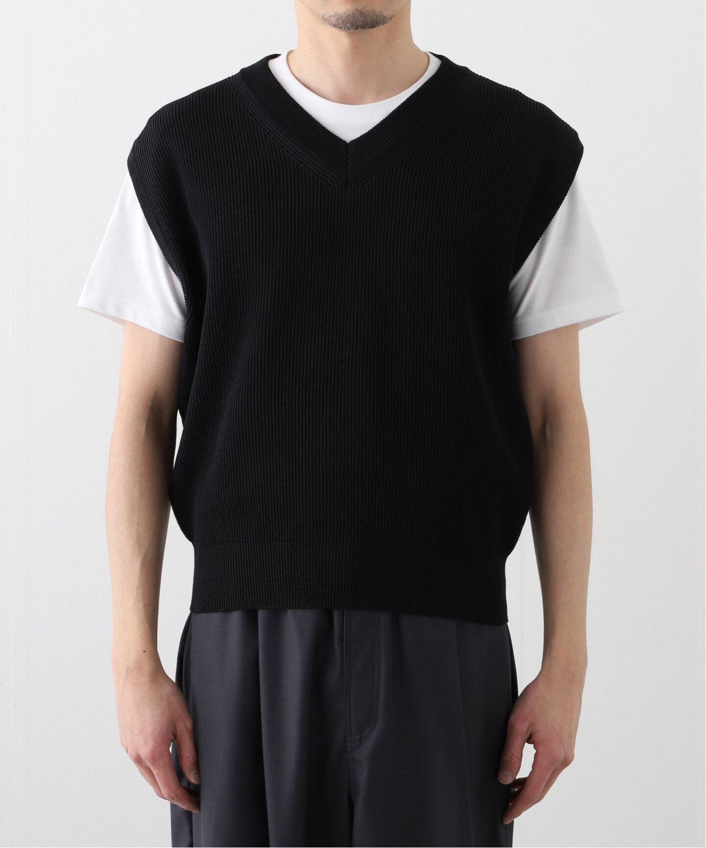 AURALEE (オーラリー) FLAT YARN RIB KNIT VEST A25SV03SY（ベスト 