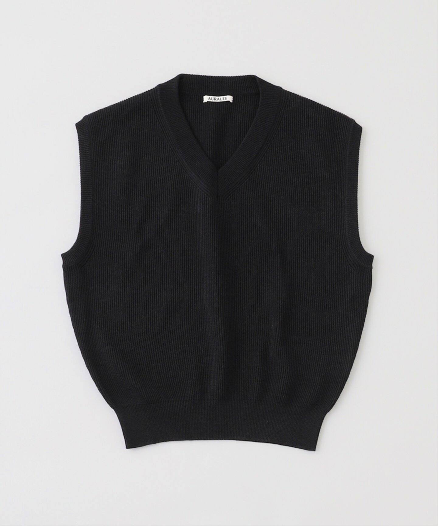 AURALEE (オーラリー) FLAT YARN RIB KNIT VEST A25SV03SY（ベスト 