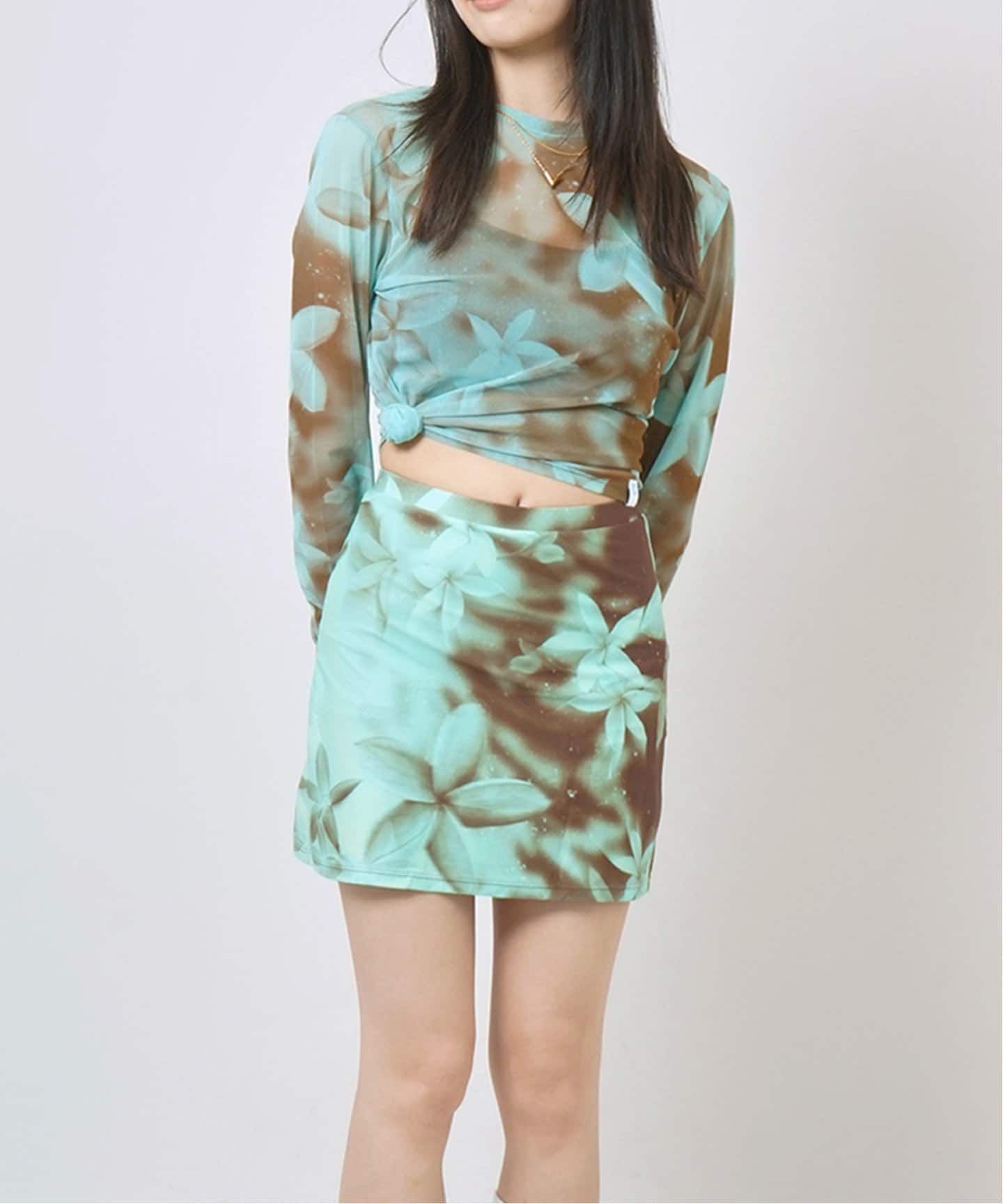 PISCESS / Flower Tube Top Skirt Set水着セット ☆関税込☆PISCESS☆Flower Tube Top Skirt Set水着☆