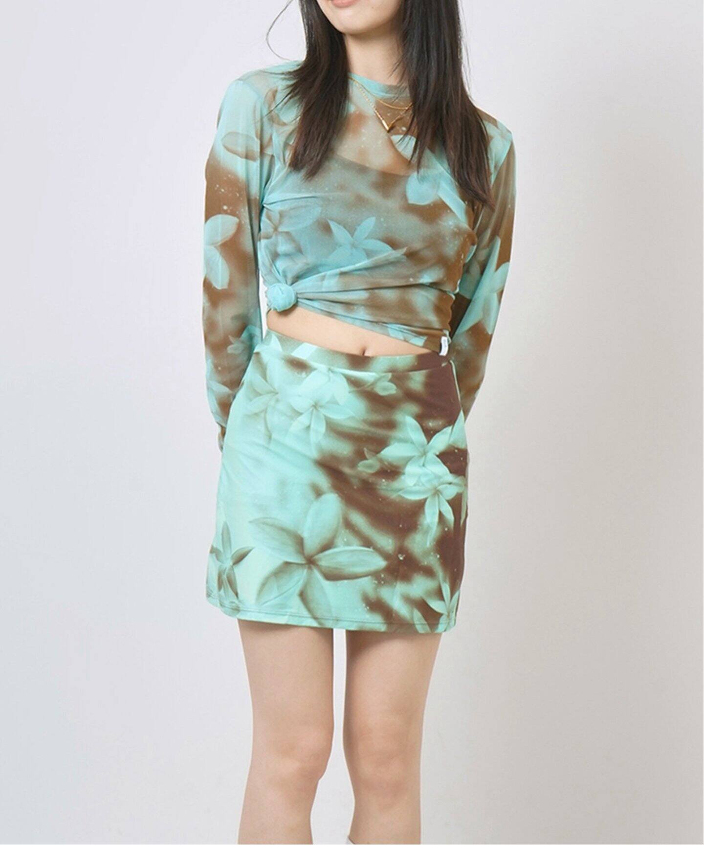PISCESS/パイシス Flower Splash Tube Top Skirt Set（その他アンダー 
