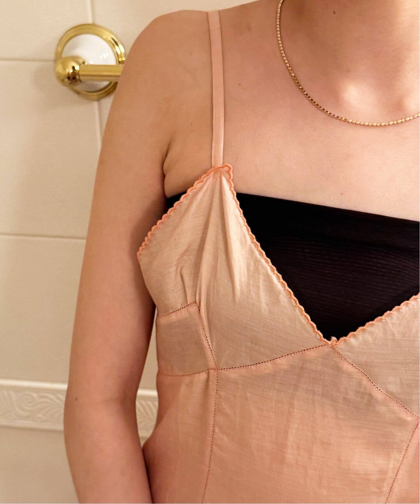 NICENICE MOMENT/ナイスナイスモーメント】MESH TUBE TOP（カップ付き