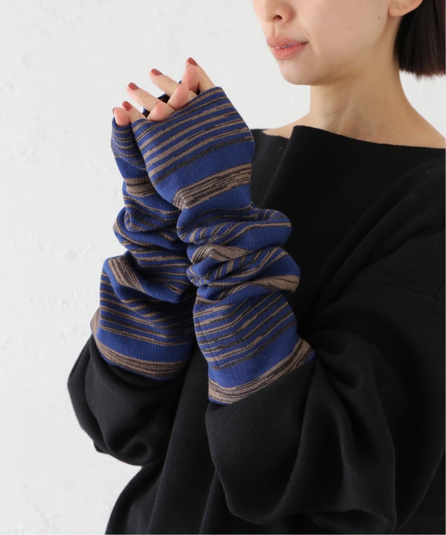 WASTE YARN PROJECT 別注 REVERSIBLE WRIST WARMER：アームウォーマー