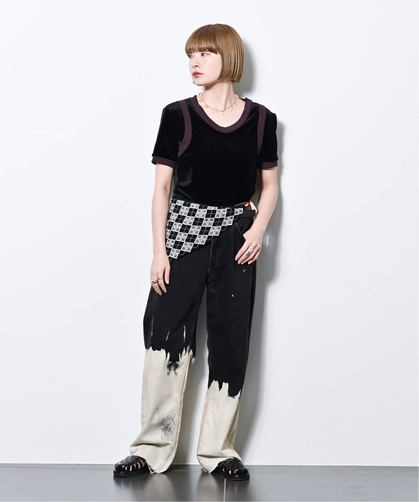 YANYAN ARGYLE COTTON HEADBAND YYW25-1802：スカーフ（スカーフ