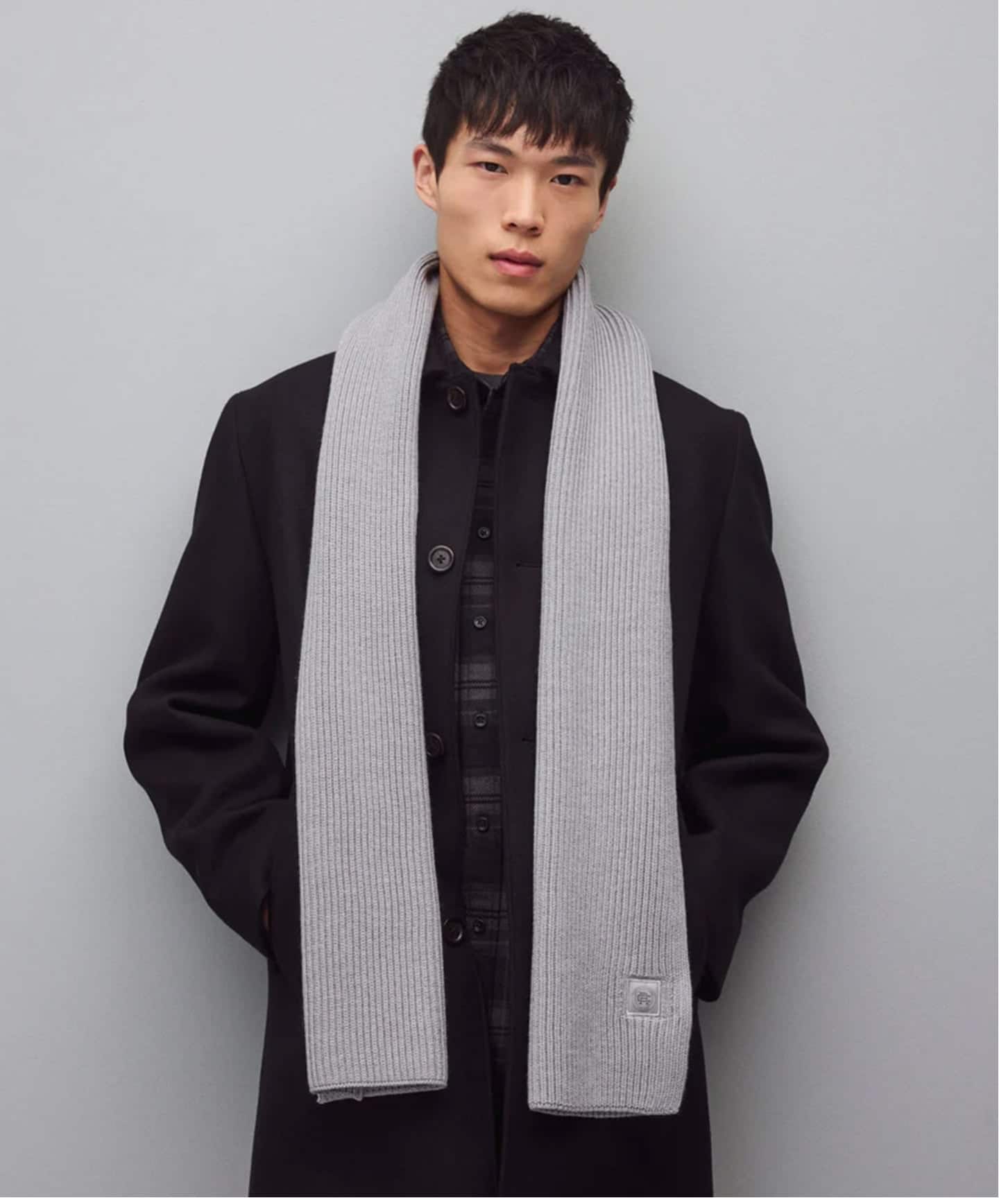 ベイクルーズ ウール グレー（グレージュ） ポンチョ マフラー付き ベイクルーズ ウール グレー（グレージュ） ポンチョ マフラー付き