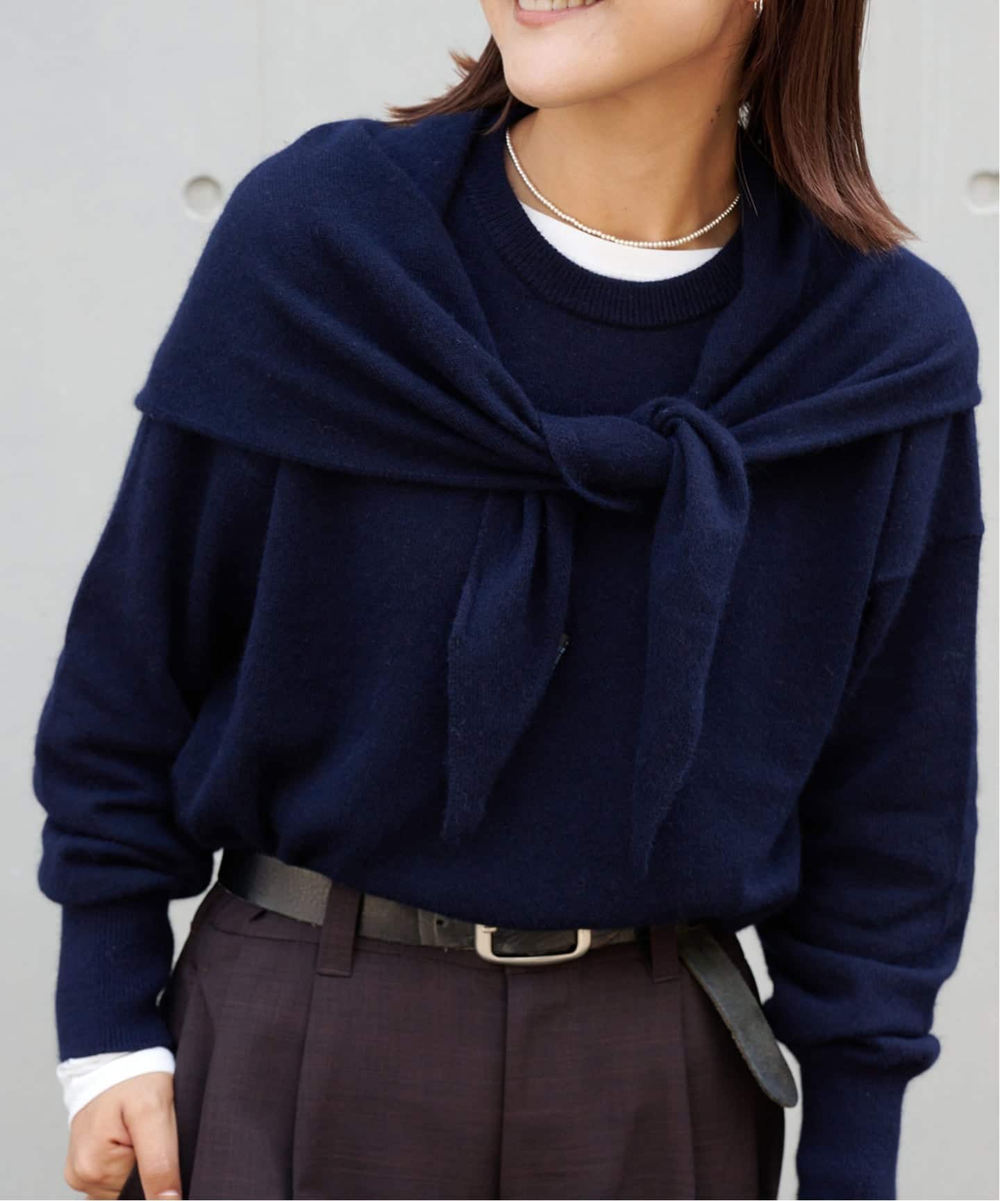 ≪予約≫ニット三角ストール（スカーフ／バンダナ）｜OUTDOOR