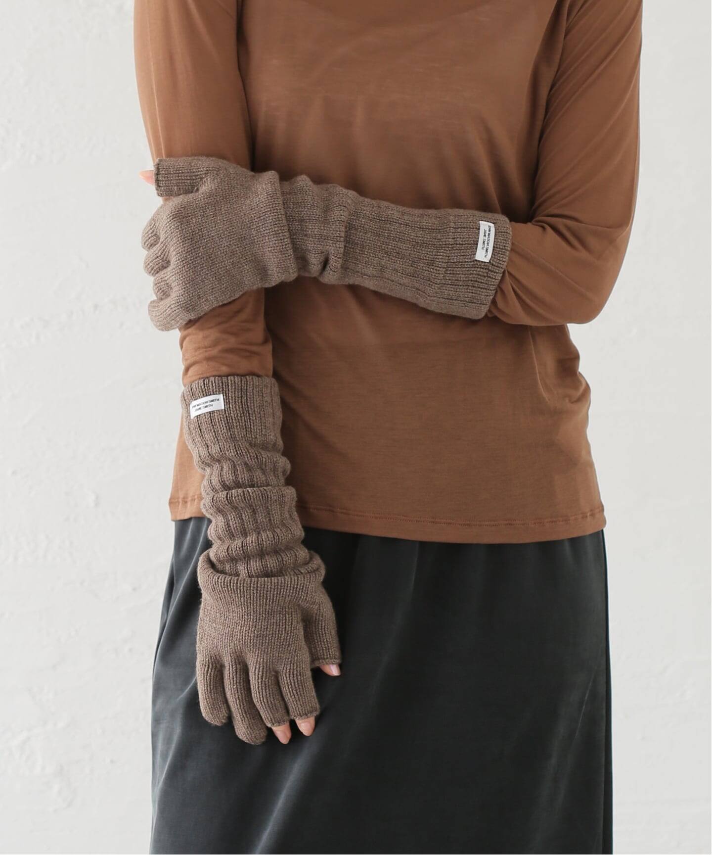 JANE SMITH 5G THREE FINGERLESS KNIT GLOVES（手袋）｜BOICE FROM