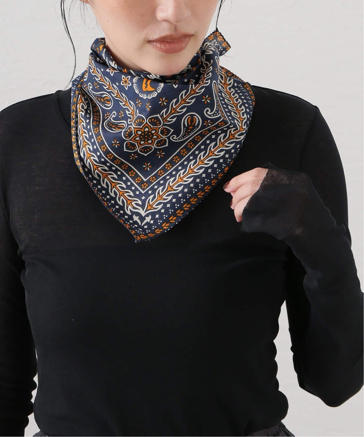 VAKT. Bandana NAVY バンダナ スカーフ 超撥水加工 NO ID. スカーフ バンダナ バンダナフェイスカバー メンズ