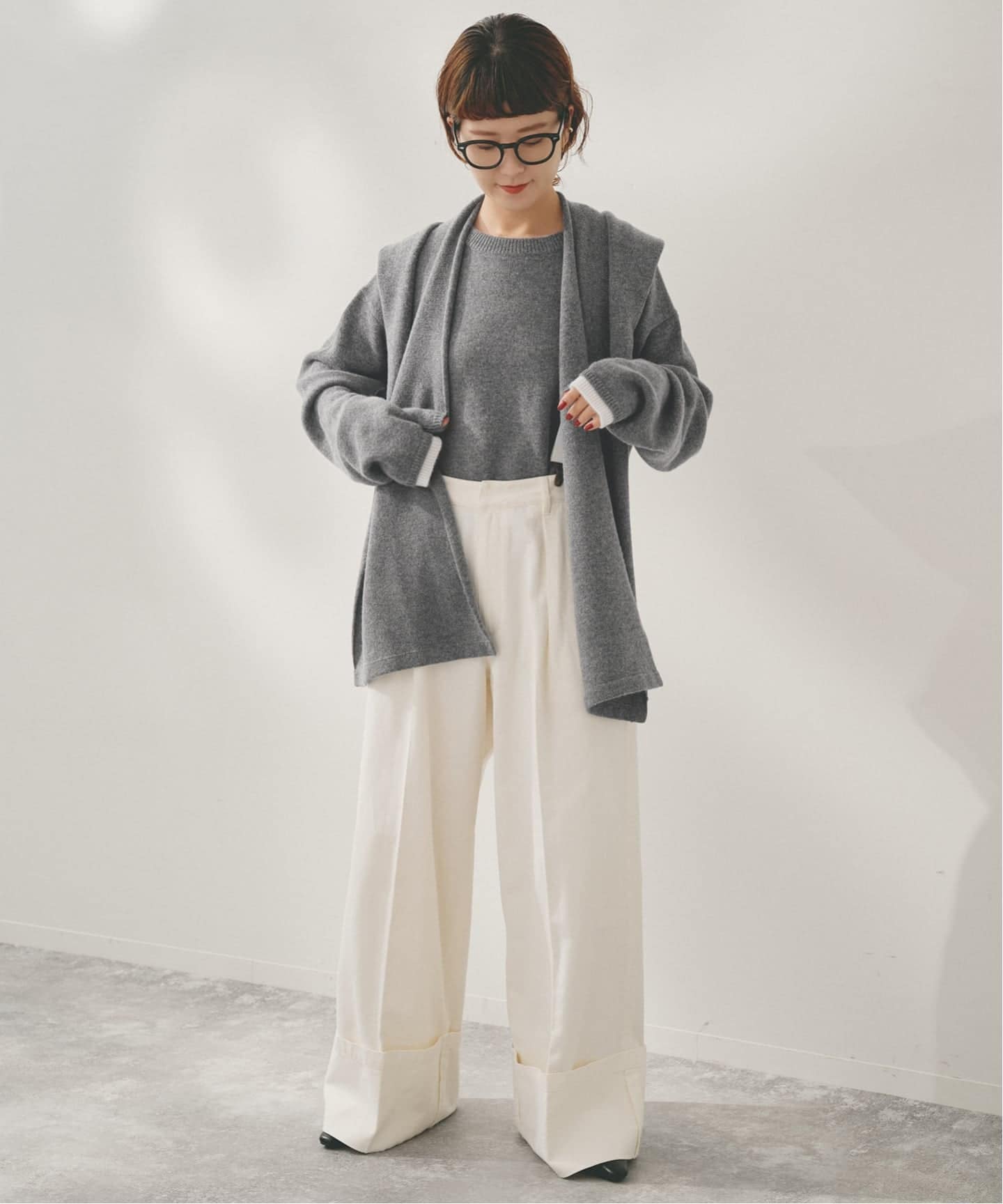 Higuchi*Sカシミヤ混フードマフラー（マフラー）｜Spick and