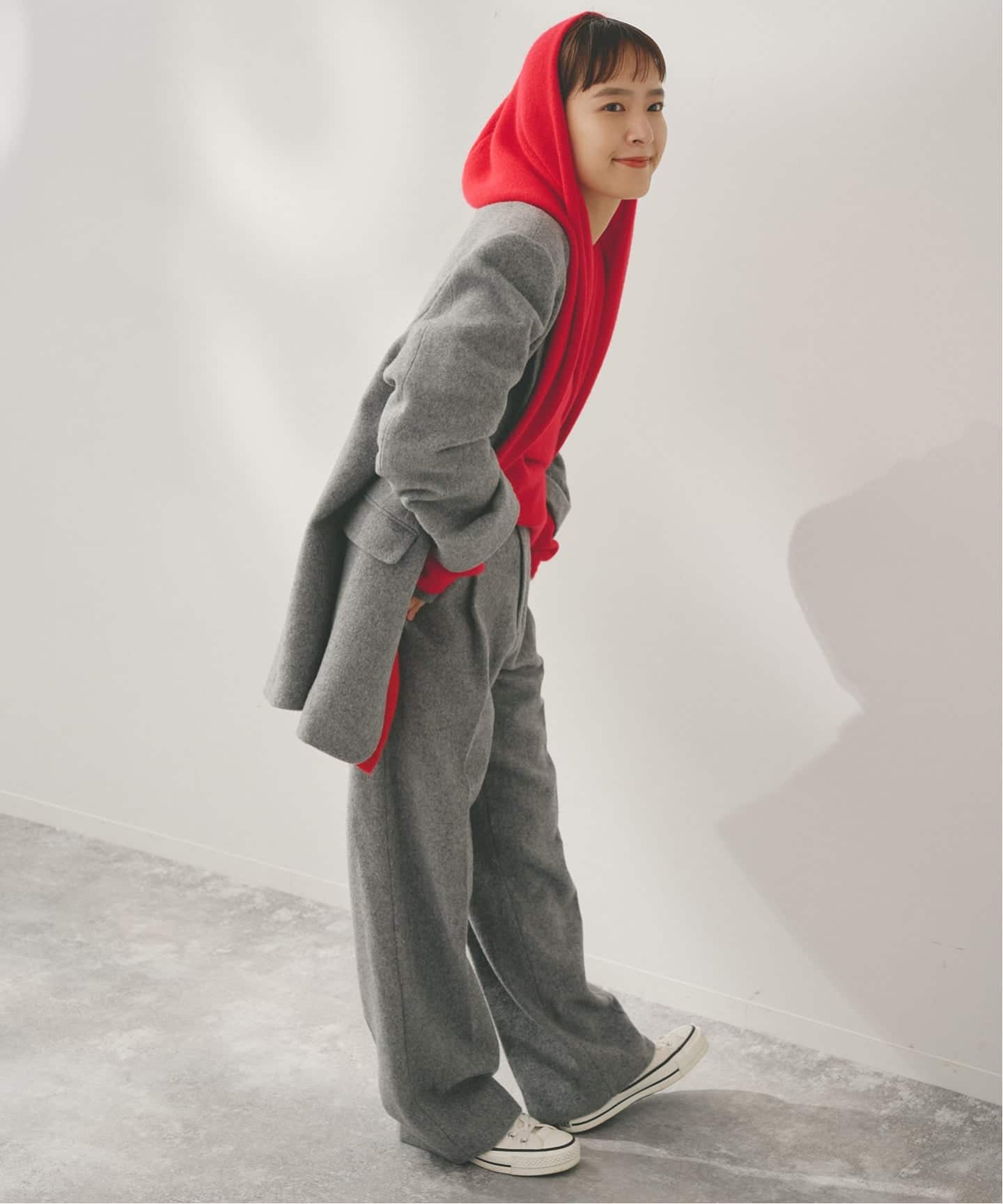 Higuchi*Sカシミヤ混フードマフラー（マフラー）｜Spick and