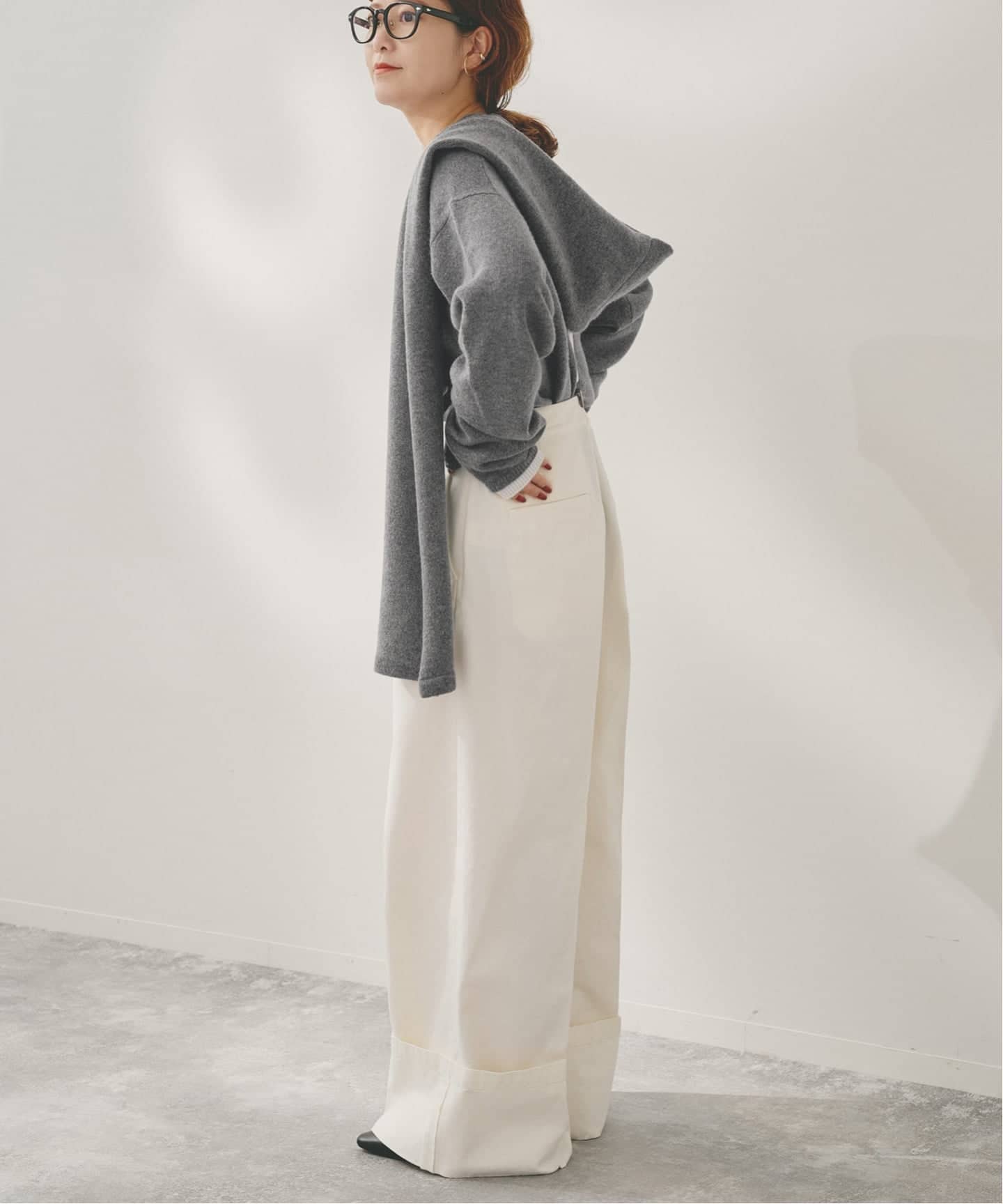 Higuchi*Sカシミヤ混フードマフラー（マフラー）｜Spick and Span