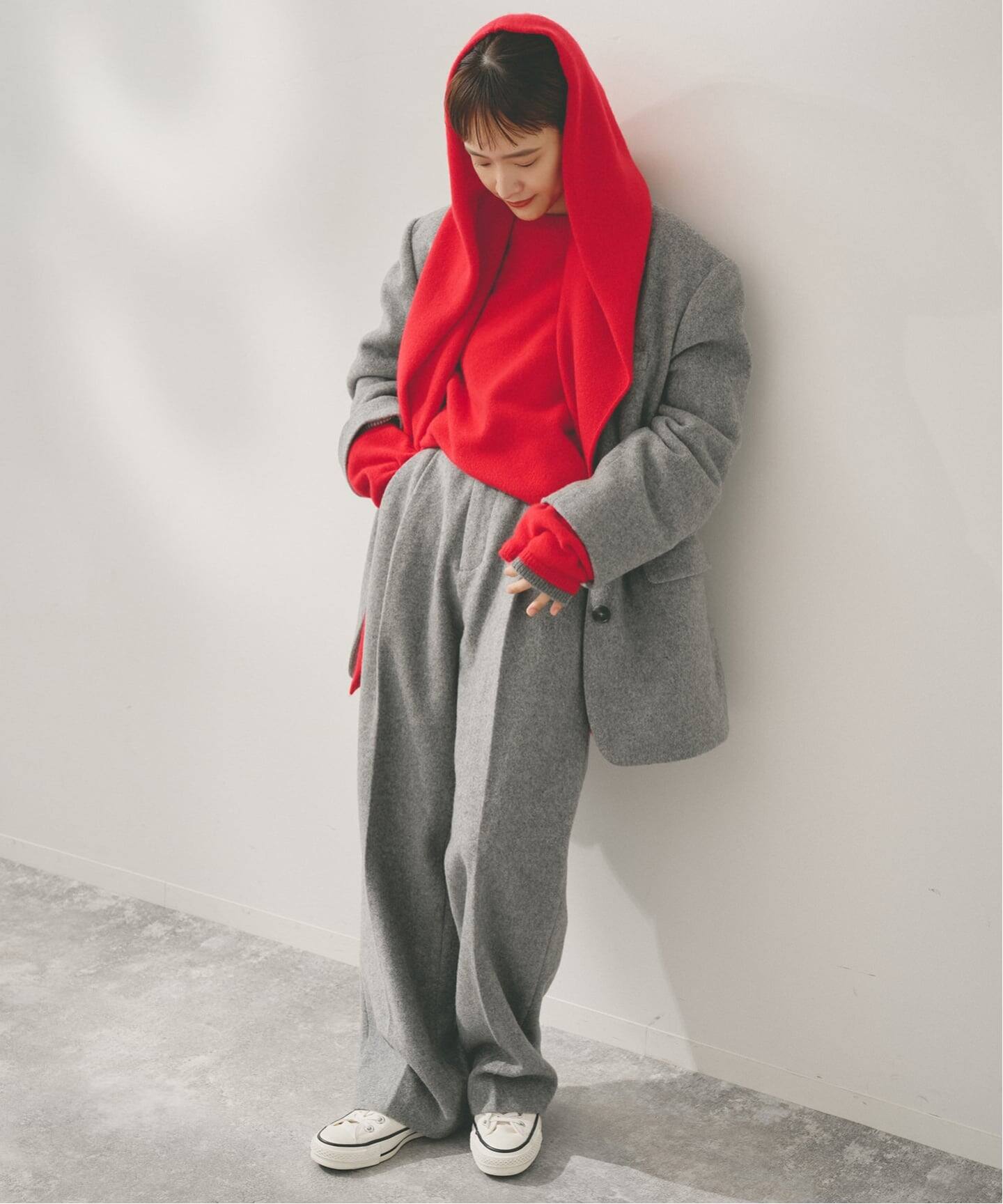 Higuchi*Sカシミヤ混フードマフラー（マフラー）｜Spick and