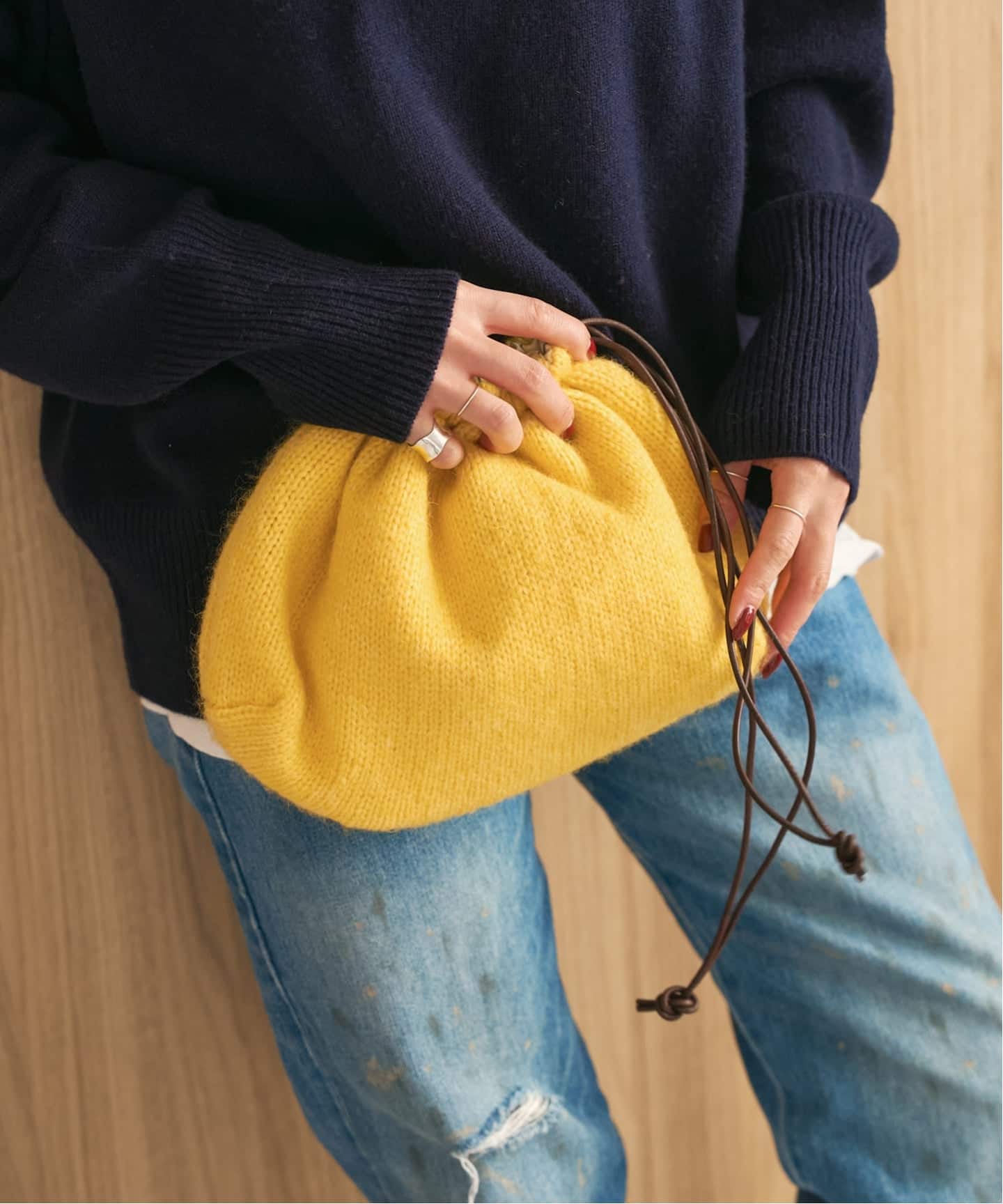 a&m アルパカミックスニットクラッチ(クラッチバッグ)|Spick & Span a&m アルパカミックスニットクラッチ(クラッチバッグ)|Spick & Span