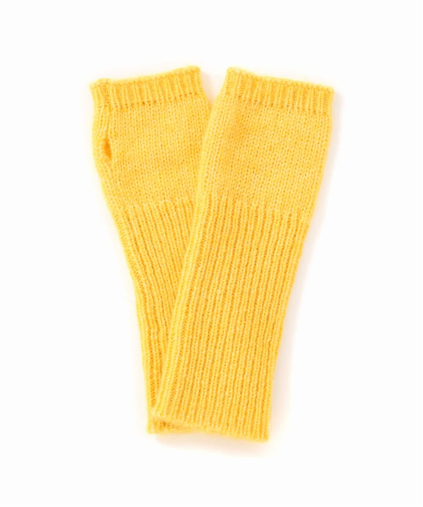 【新品】Spick and Span カシミヤアームウォーマー　イエロー 予約》a&m アルパカミックスアームウォーマー（手袋）｜Spick and Span