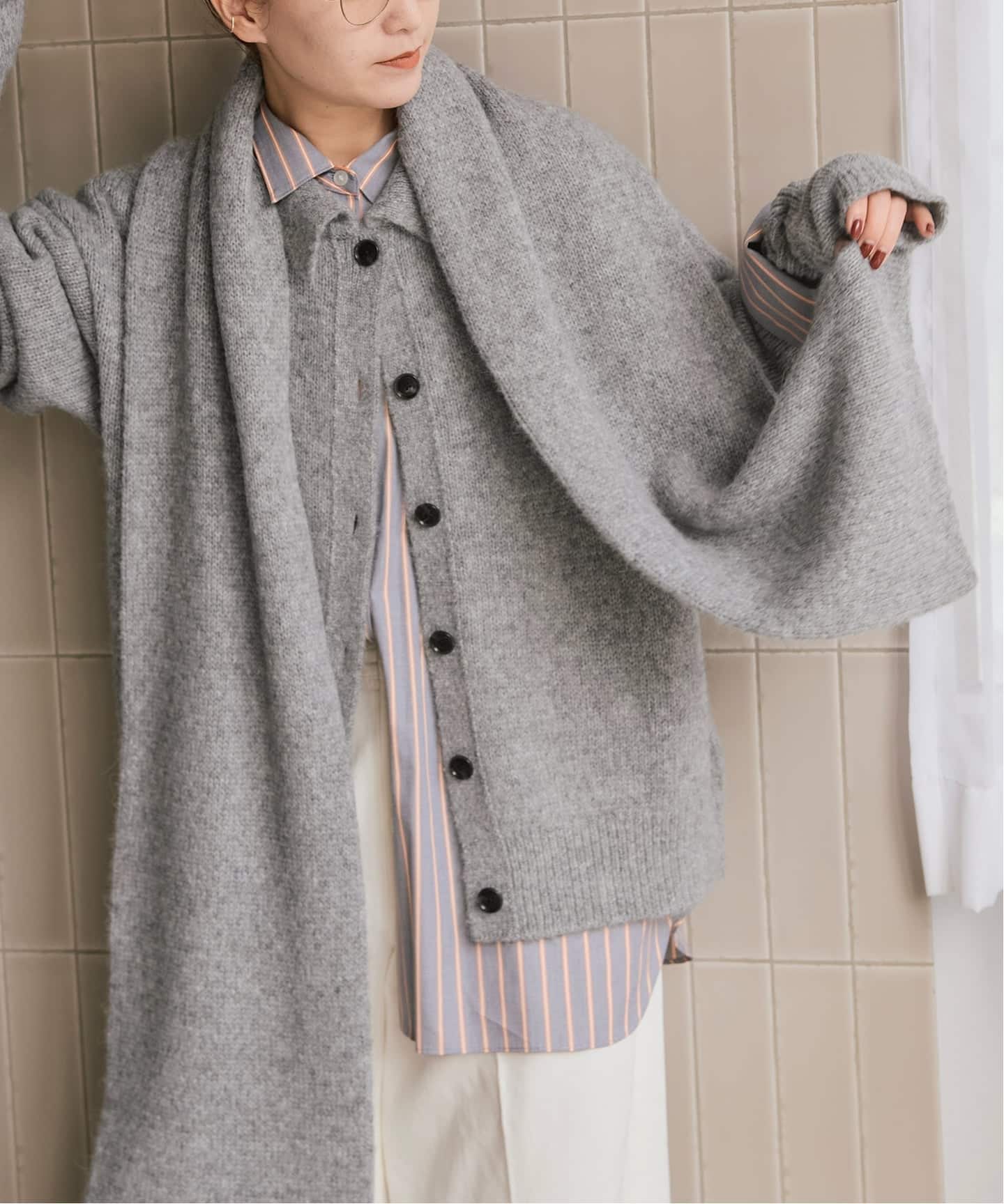 a&m アルパカミックスニットマフラー（マフラー）｜Spick and Span