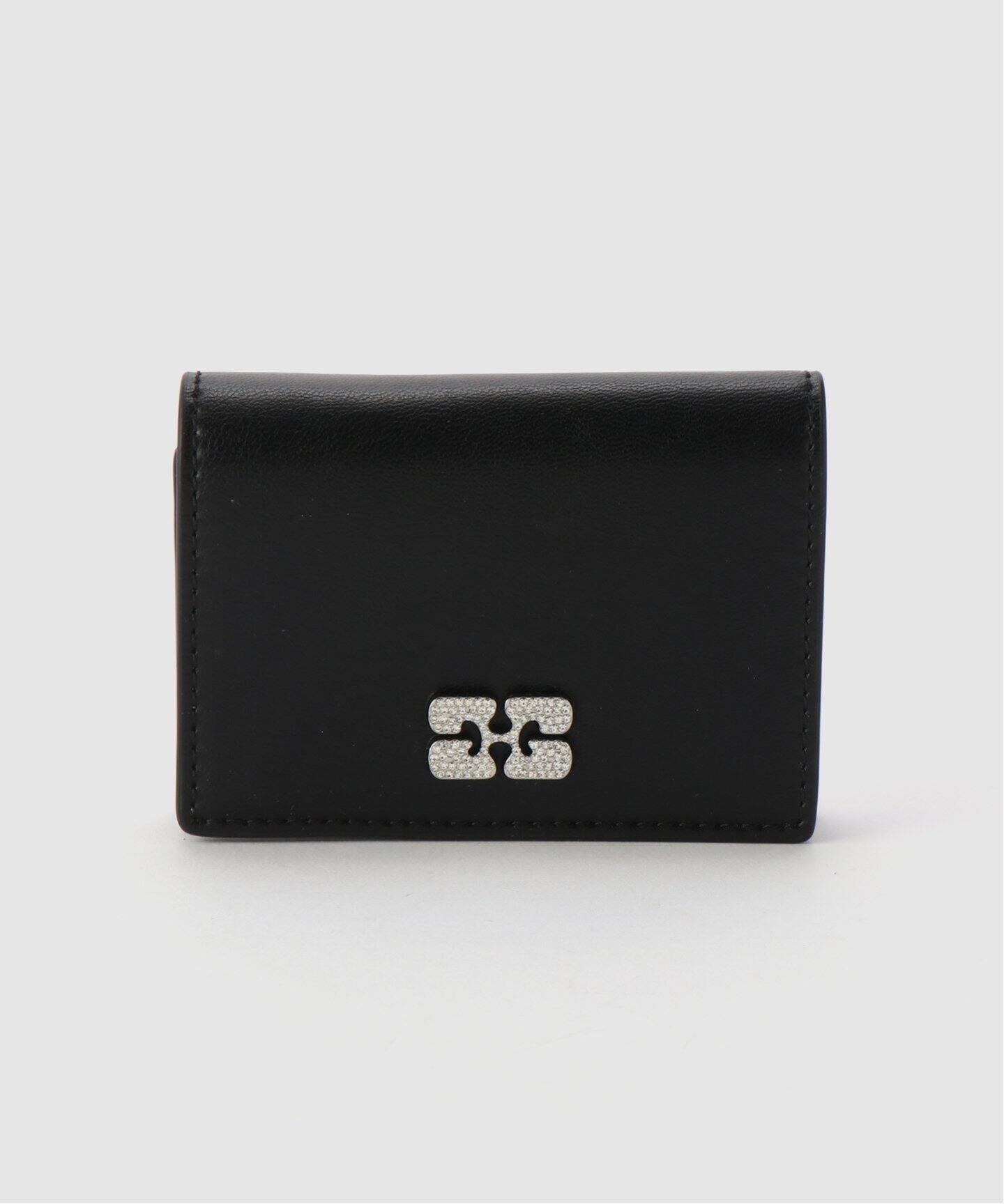 GANNI/ ガニー Ganni Bou Flap Card Holder Strass（カード