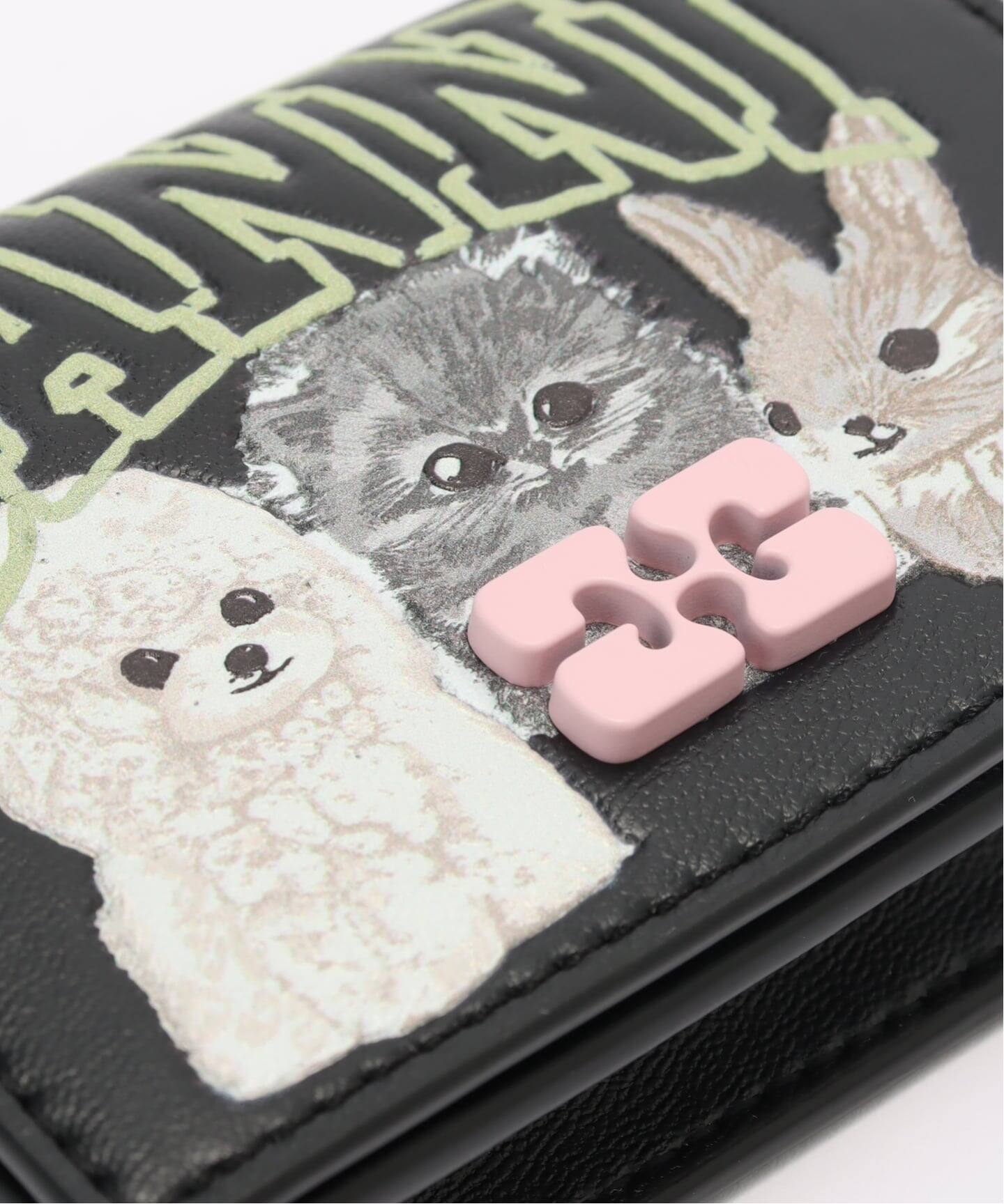 GANNI/ガニー Ganni Bou Card Holder With Flap An（カードケース）｜U
