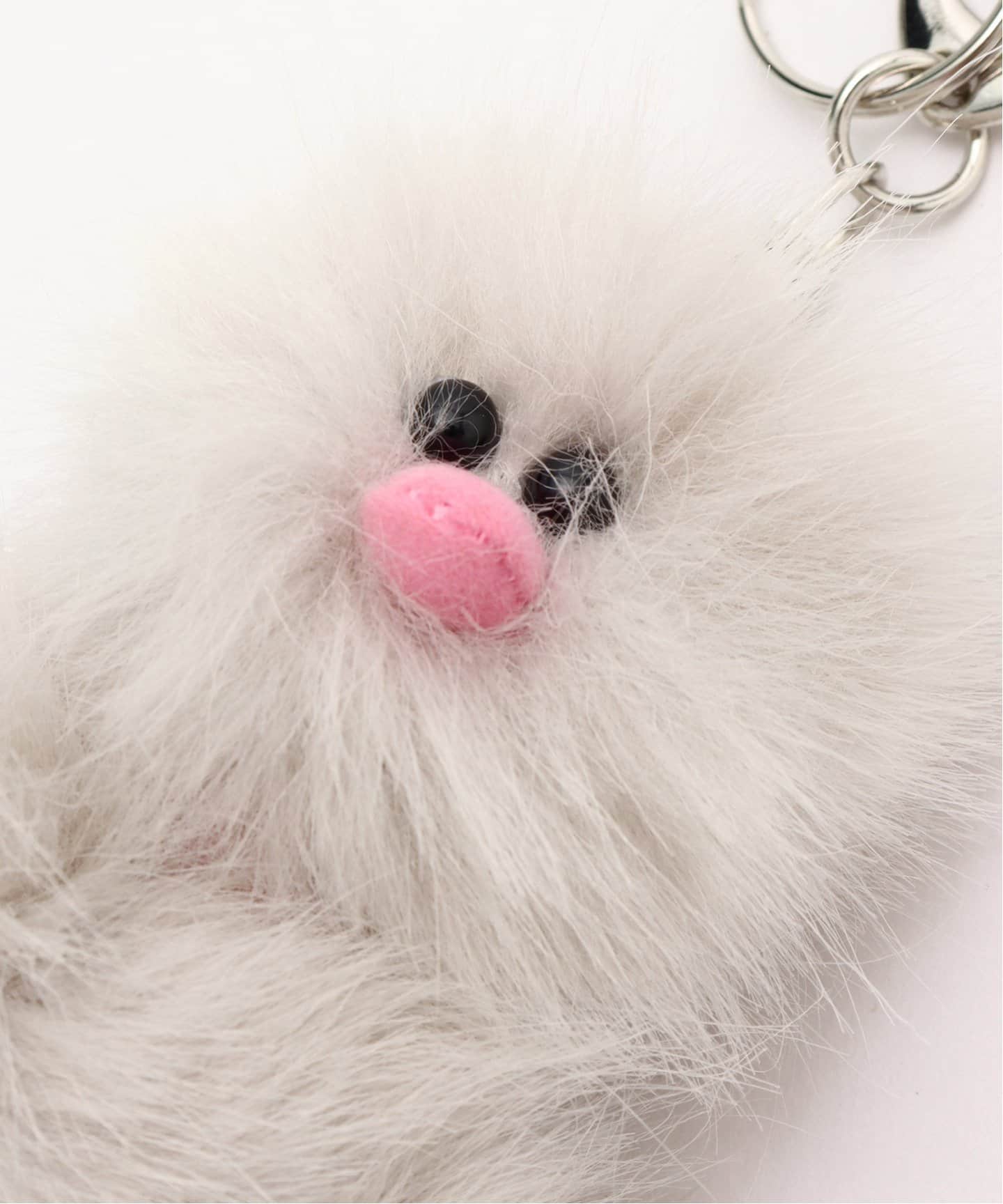 【GREYMANSION】Baby Ostrich Pom-pom Key Ring *basic* GREYMANSION】Baby Ostrich Pom-pom Key Ring *basic* (GREY