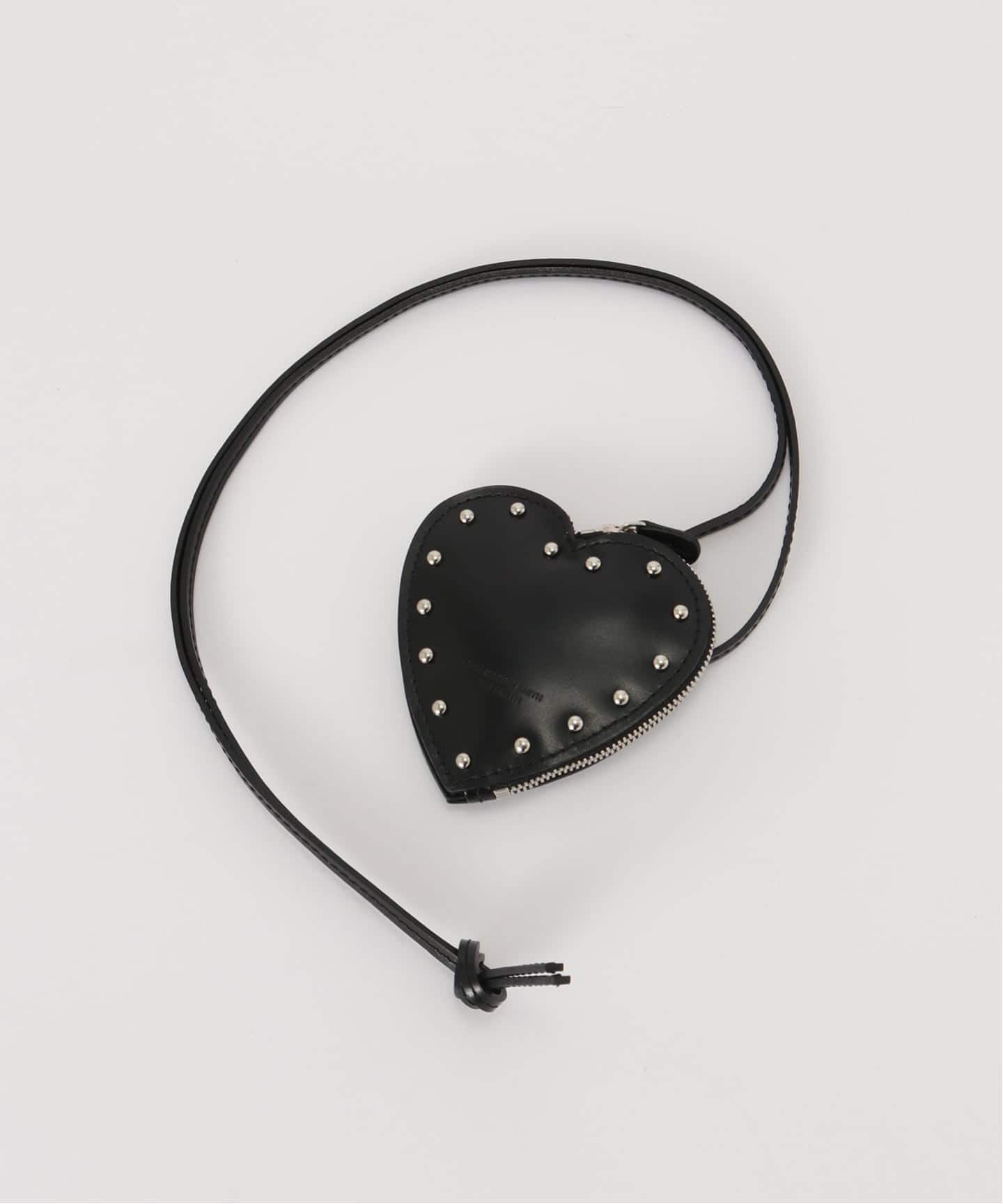JANE SMITH/ジェーンスミス COW LEATHER STUDS HEART COIN