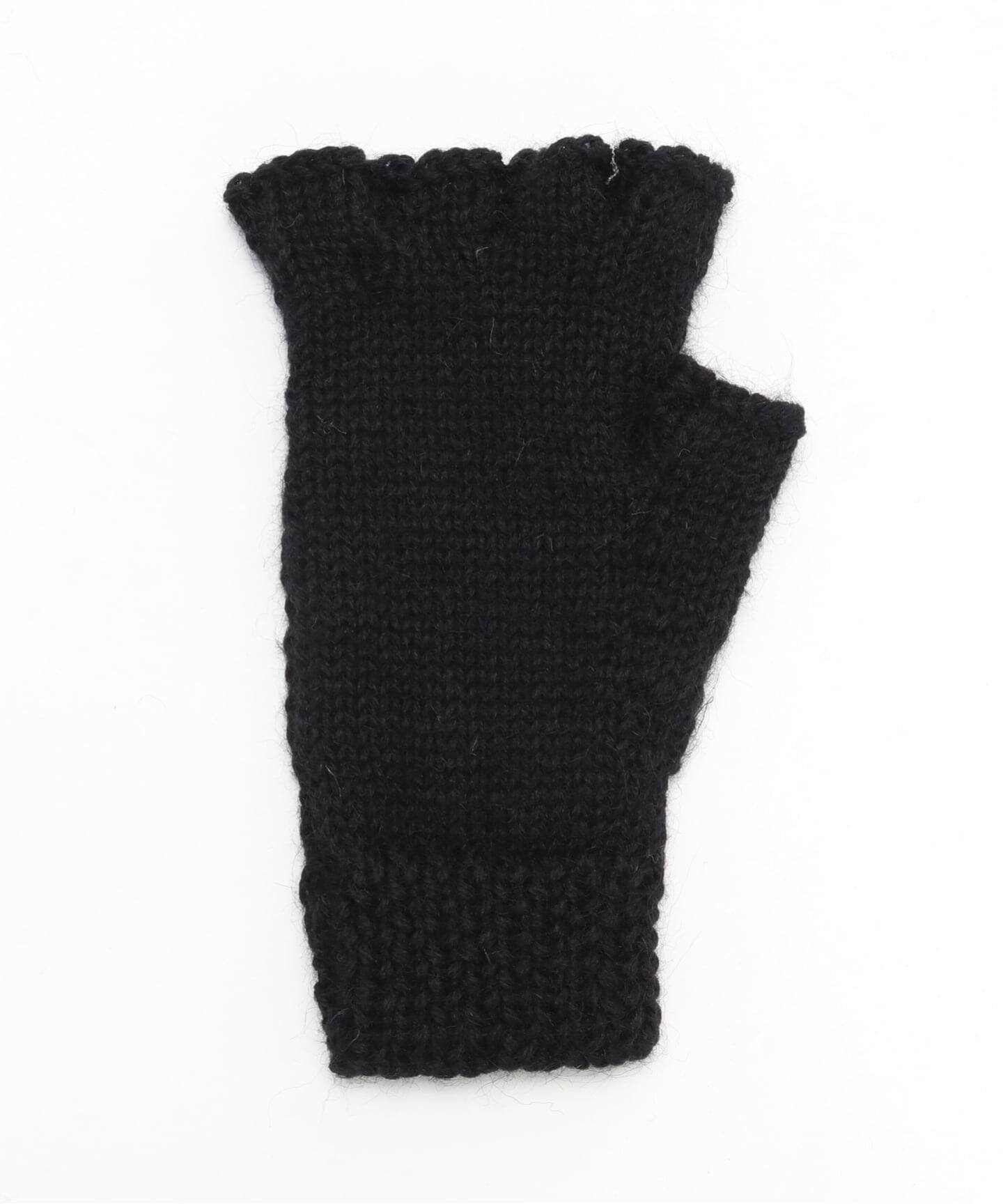 BLACK SHEEP / ブラックシープ】 HandKnit Cable Glove（手袋）｜417