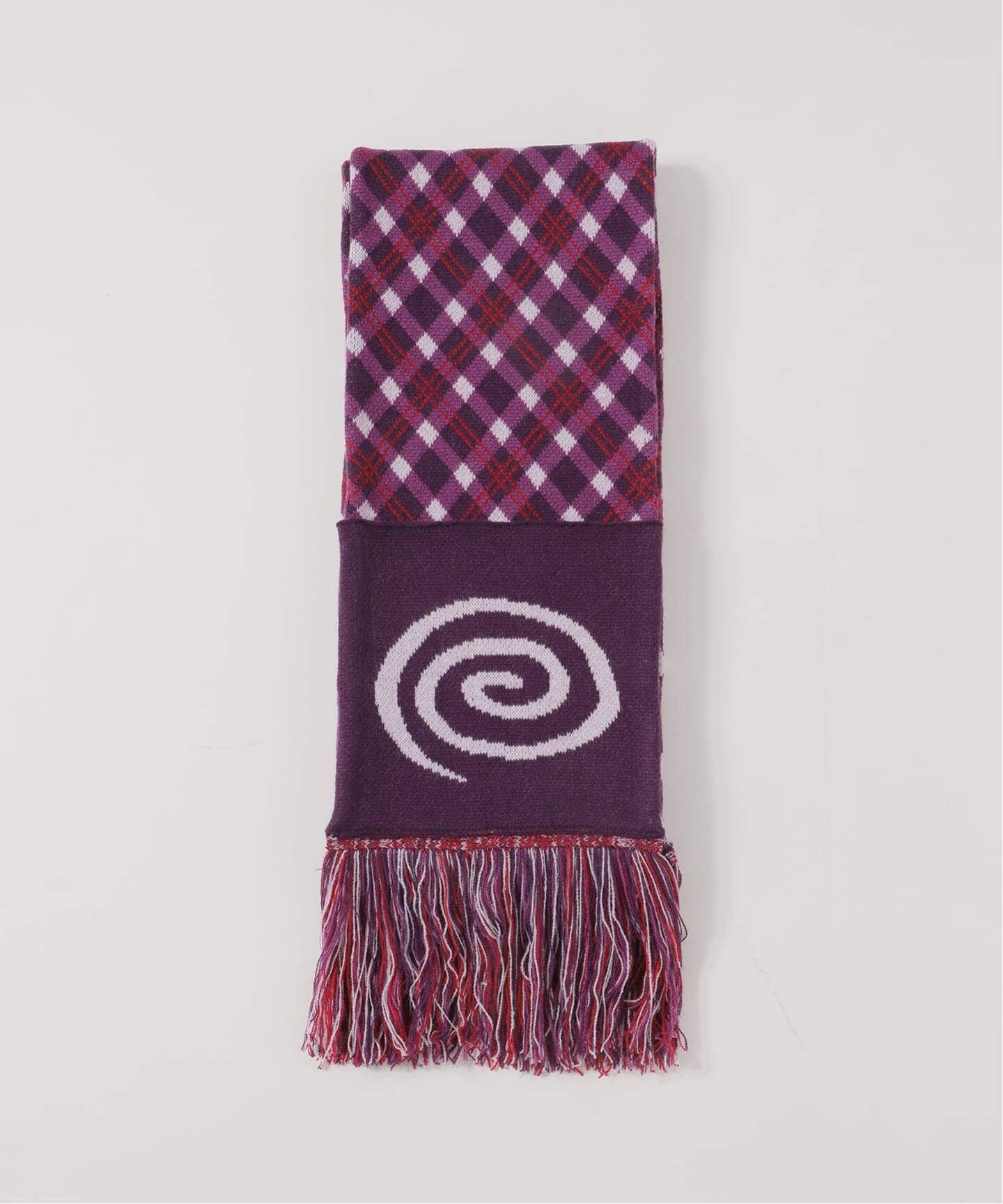 SOL soonerorlater / スーナーオアレイター EX PLAID KNIT SCARF