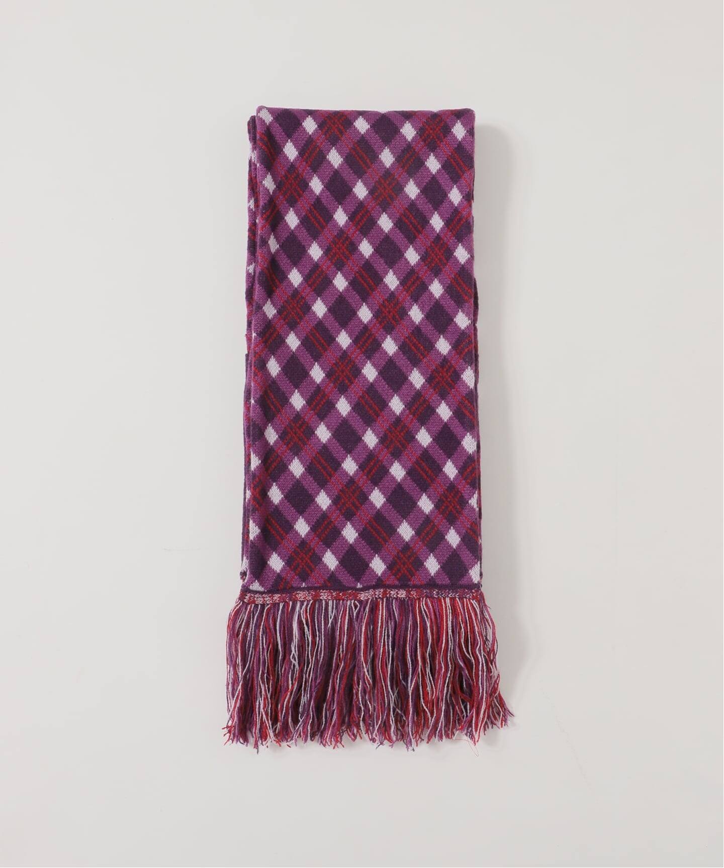 SOL soonerorlater / スーナーオアレイター EX PLAID KNIT SCARF