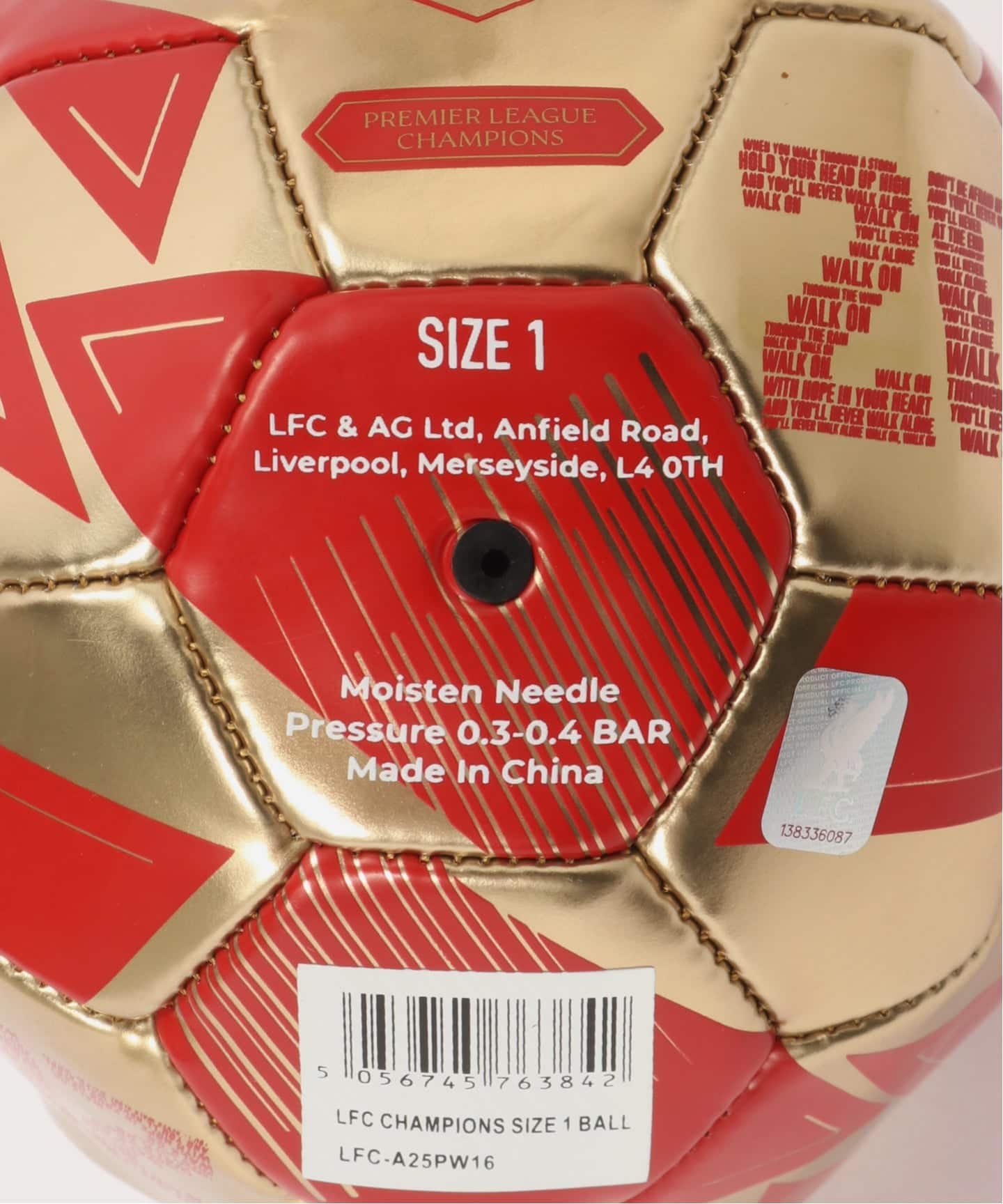 Liverpool FC / リバプール FC】CHAMPIONS SIZE 1 BALL（その他