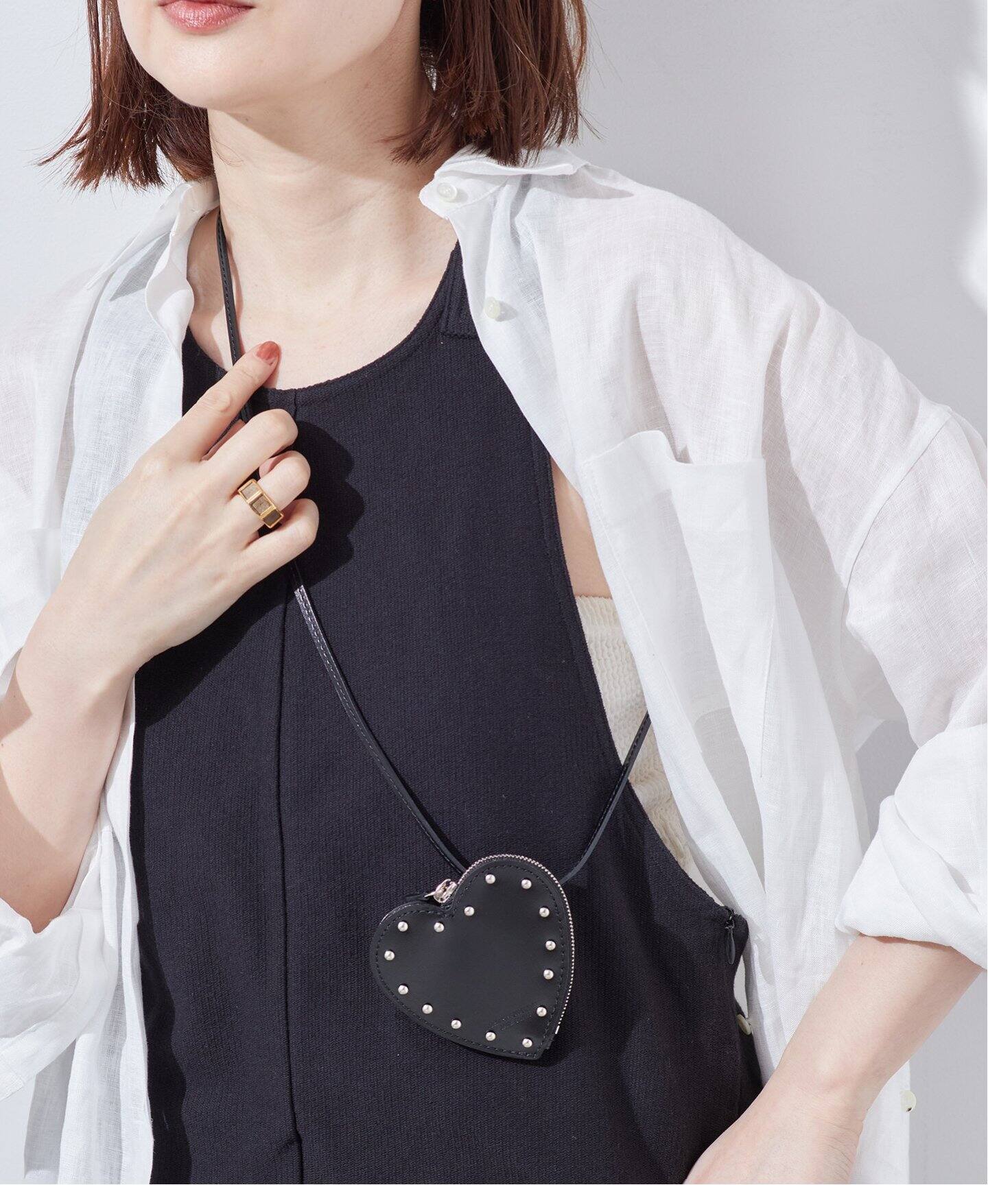 予約》【JANE SMITH/ジェーンスミス】COW LEATHER STUDS HART COIN C 