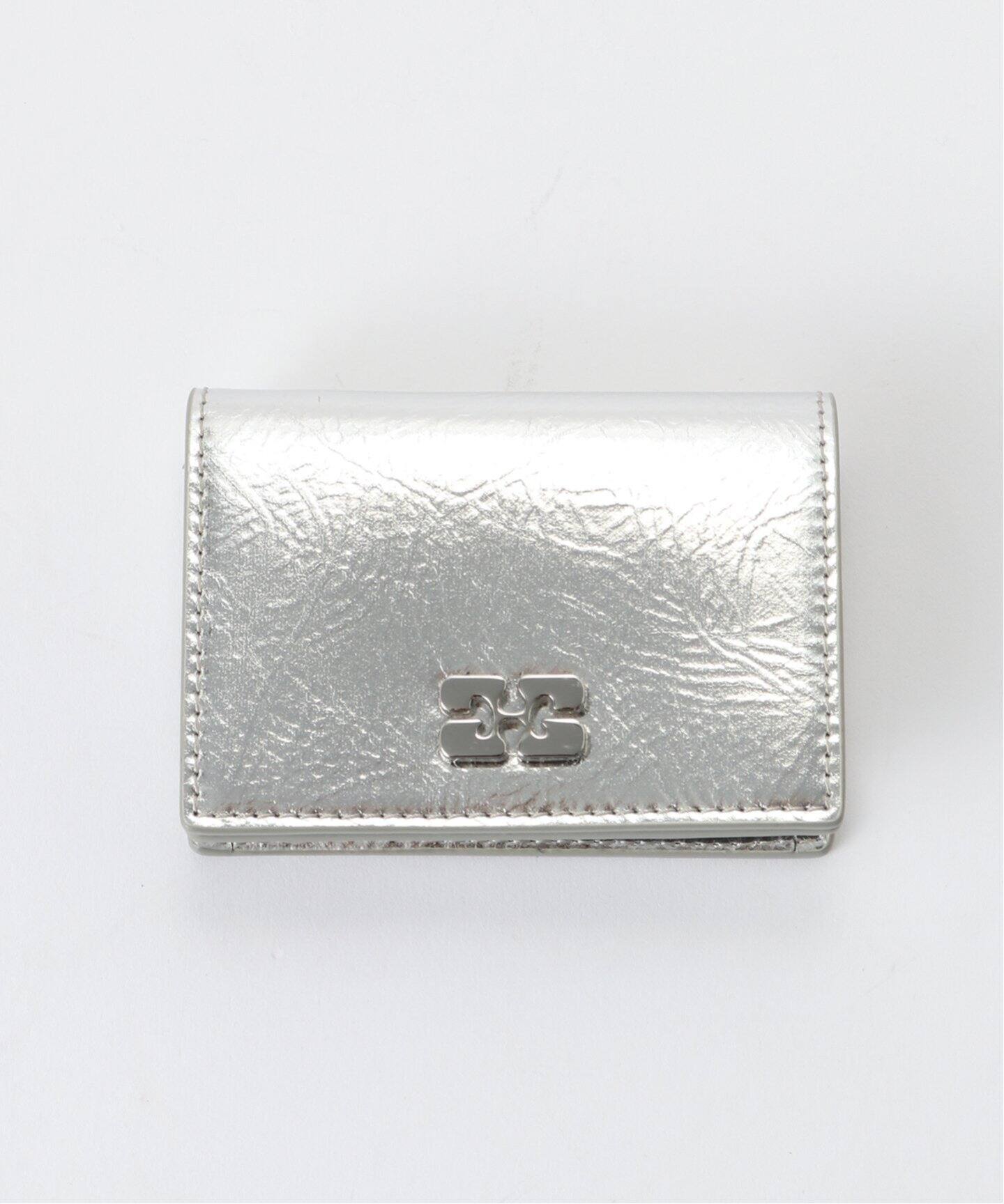 GANNI/ガニー】Bou Flap Card Holder Metalli：カードケース（カード 