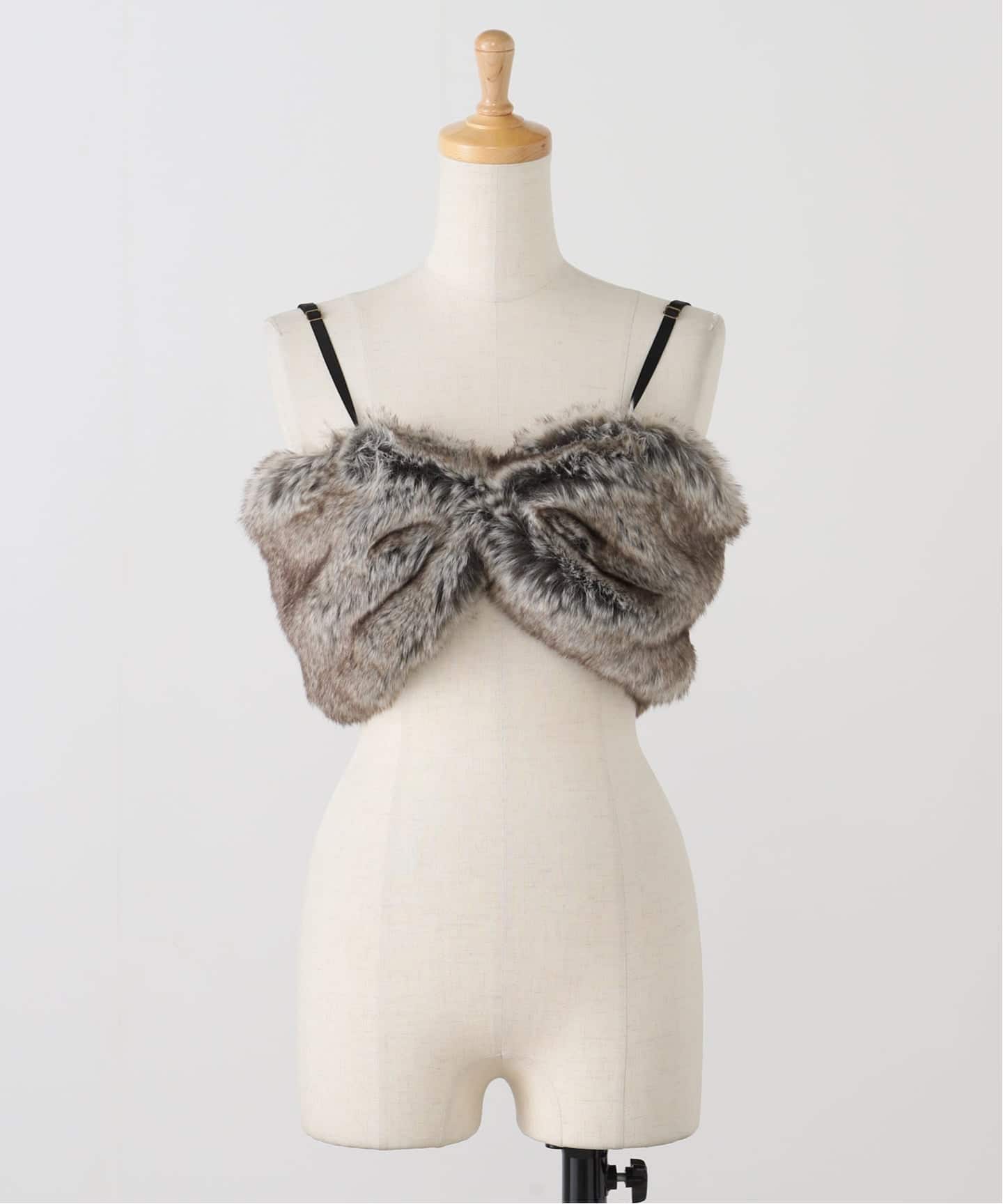 FUMIE TANAKA(フミエタナカ)】animal far bustier：ビスチェ（その他