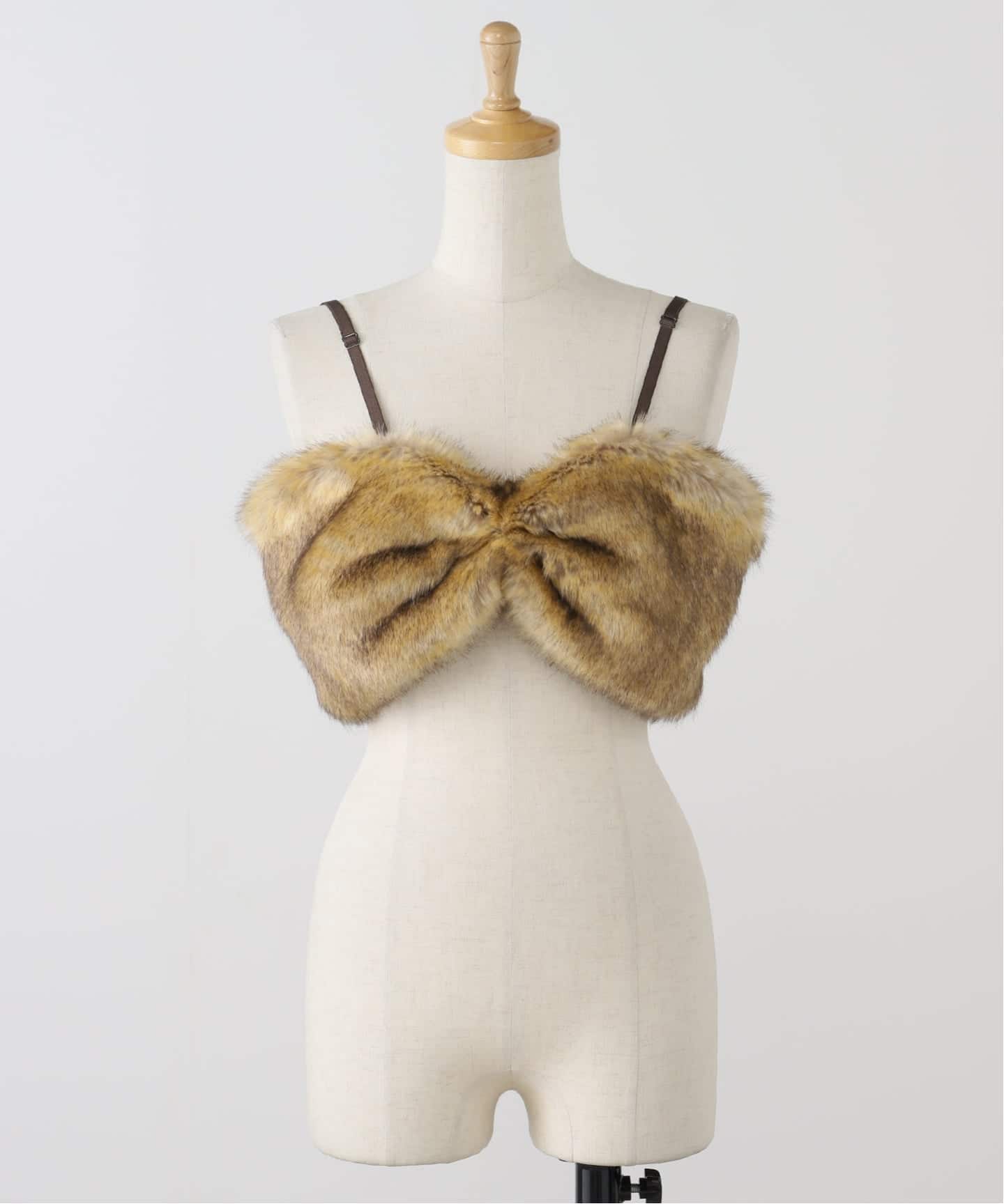 FUMIE TANAKA フミエタナカ　ビスチェ FUMIE TANAKA(フミエタナカ)】animal far bustier：ビスチェ（その他