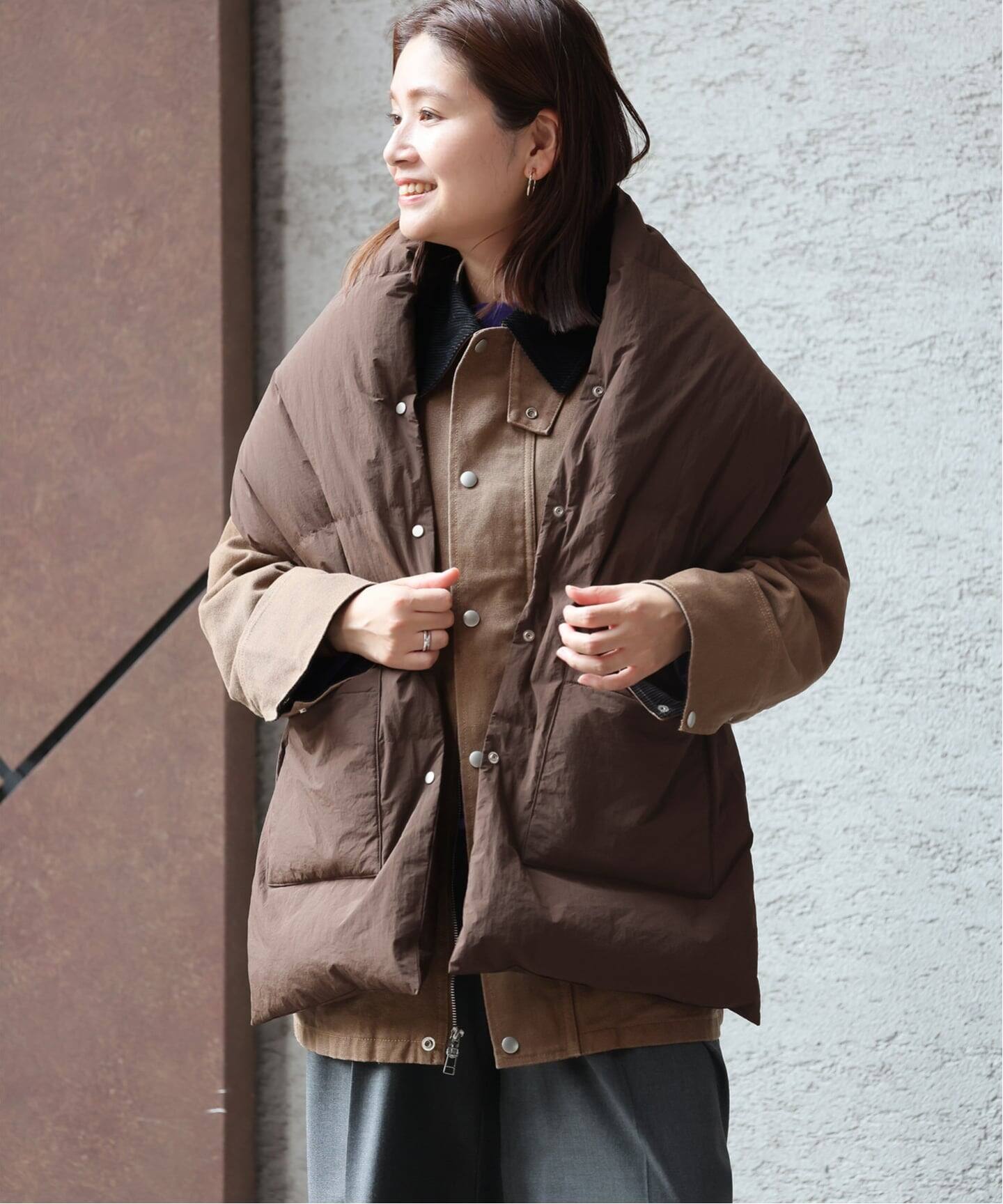 ナイロンタフタダウンマフラー　ジャーナルスタンダード　ブラウン 追加》ナイロンタフタダウンマフラー（マフラー）｜JOURNAL STANDARD