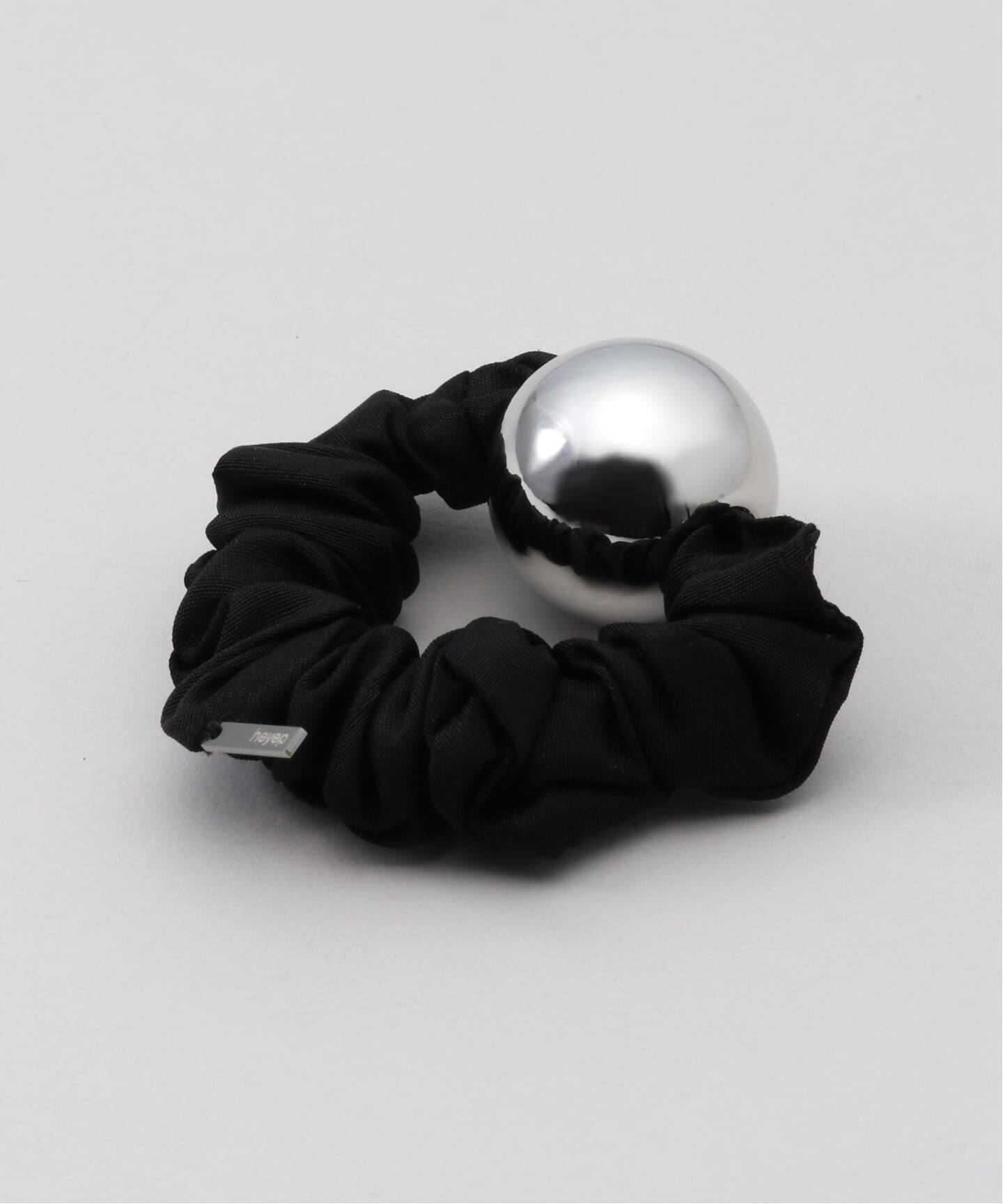 HEYEP/ヘイップ】Medium Metal Ball Silk Scrunchie（ヘアアクセサリー