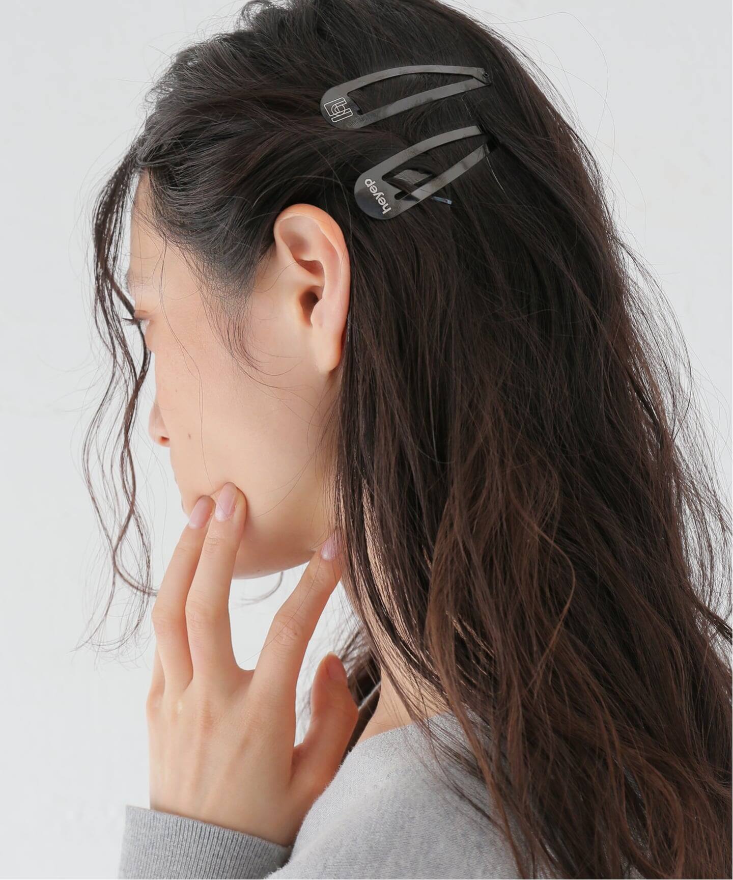 HEYEP/ヘイップ】 LogoEmblem Hair Clips 2Piece Set（ヘア