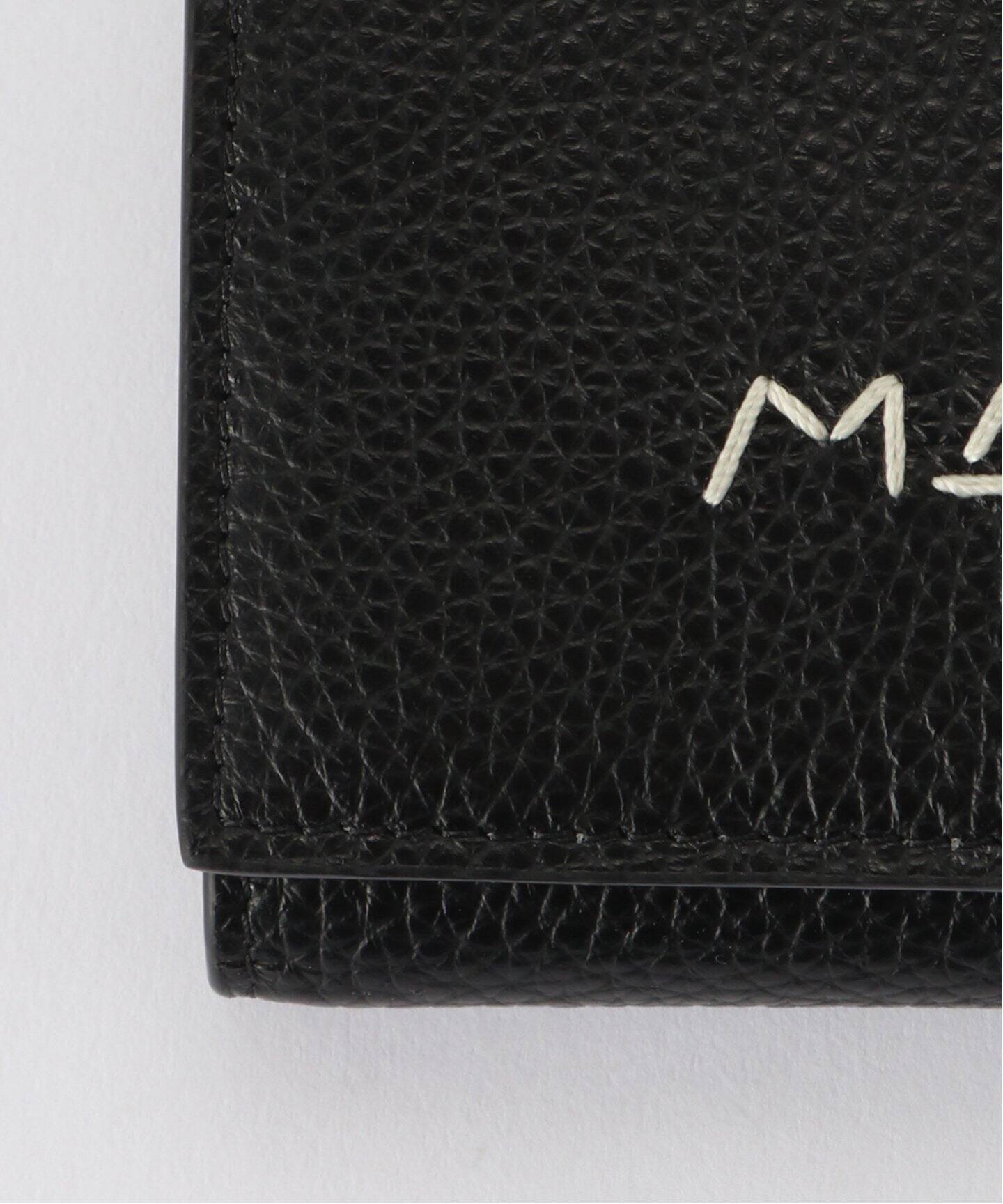 マルニ 財布 黒 MARNI（マルニ） 財布 三つ折り財布 MENDING EMBROIDERY TRIFOLD