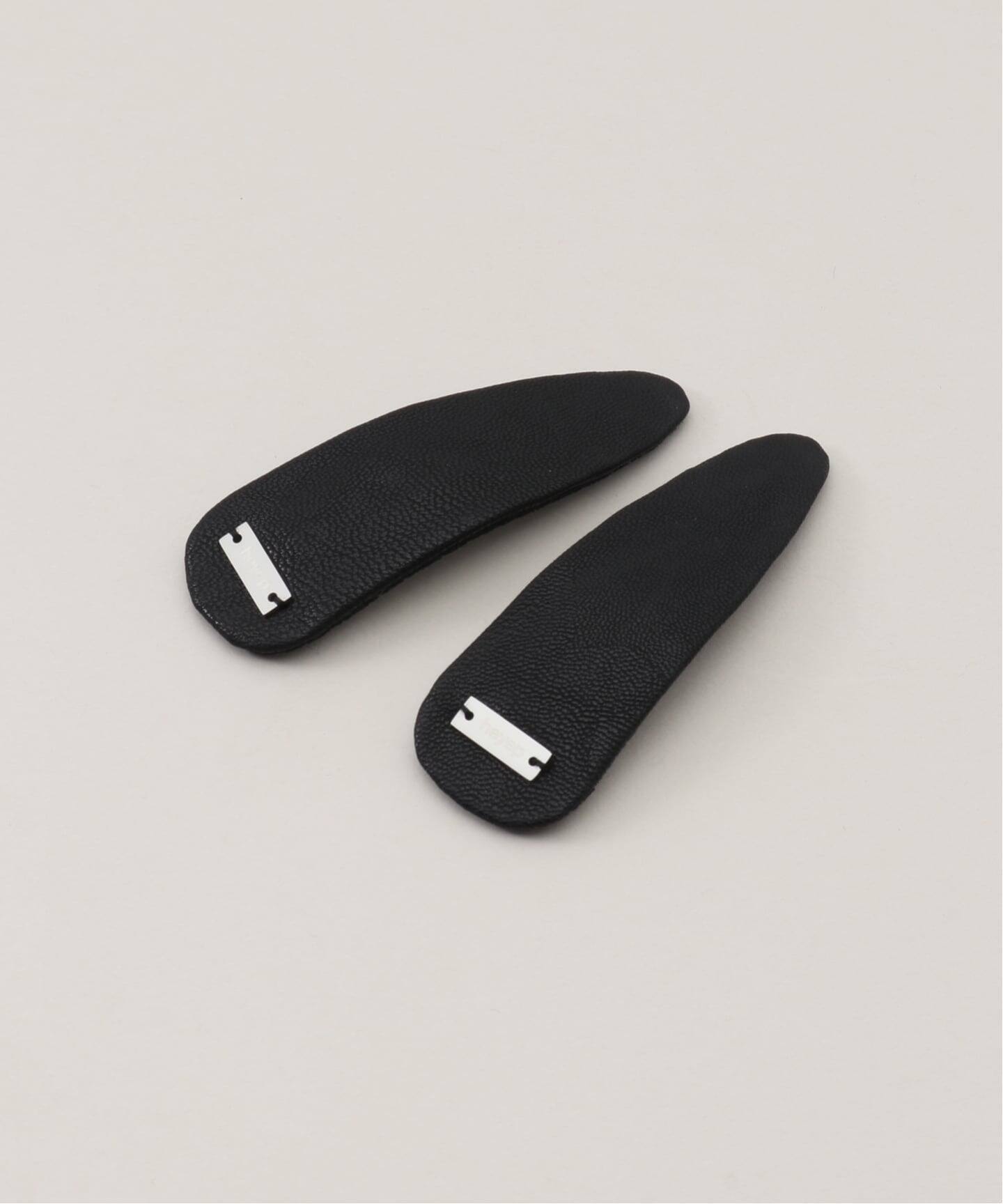 HEYEP/ヘイップ】Faux Leather Hair Clips 2 Piece Se（ヘア