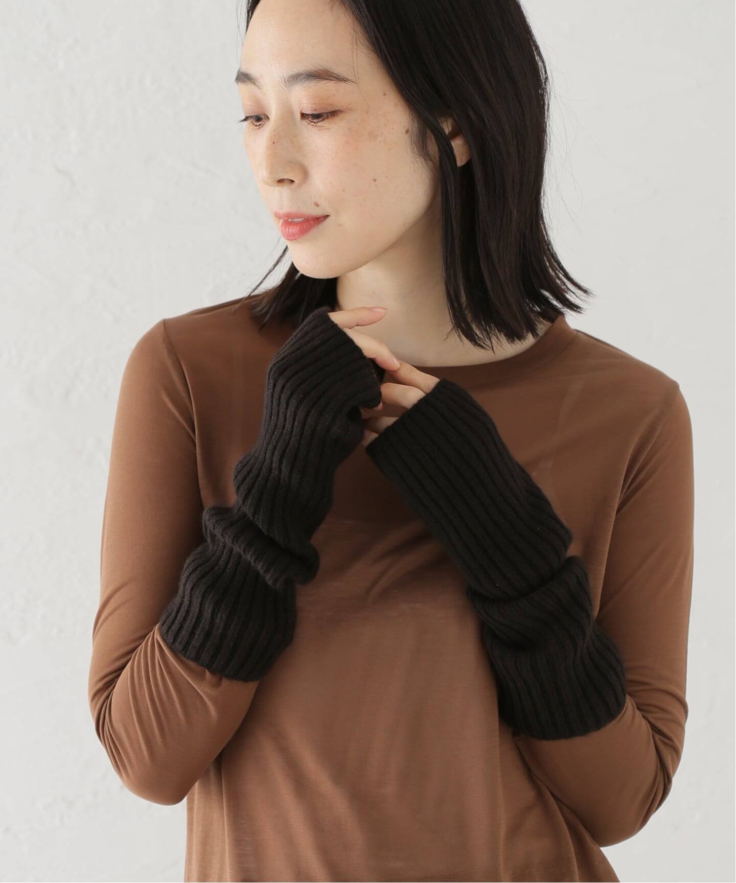 ASAUCE MELER】ミドルゲージカシミヤ 2x2リブアームウォーマー / AM25F