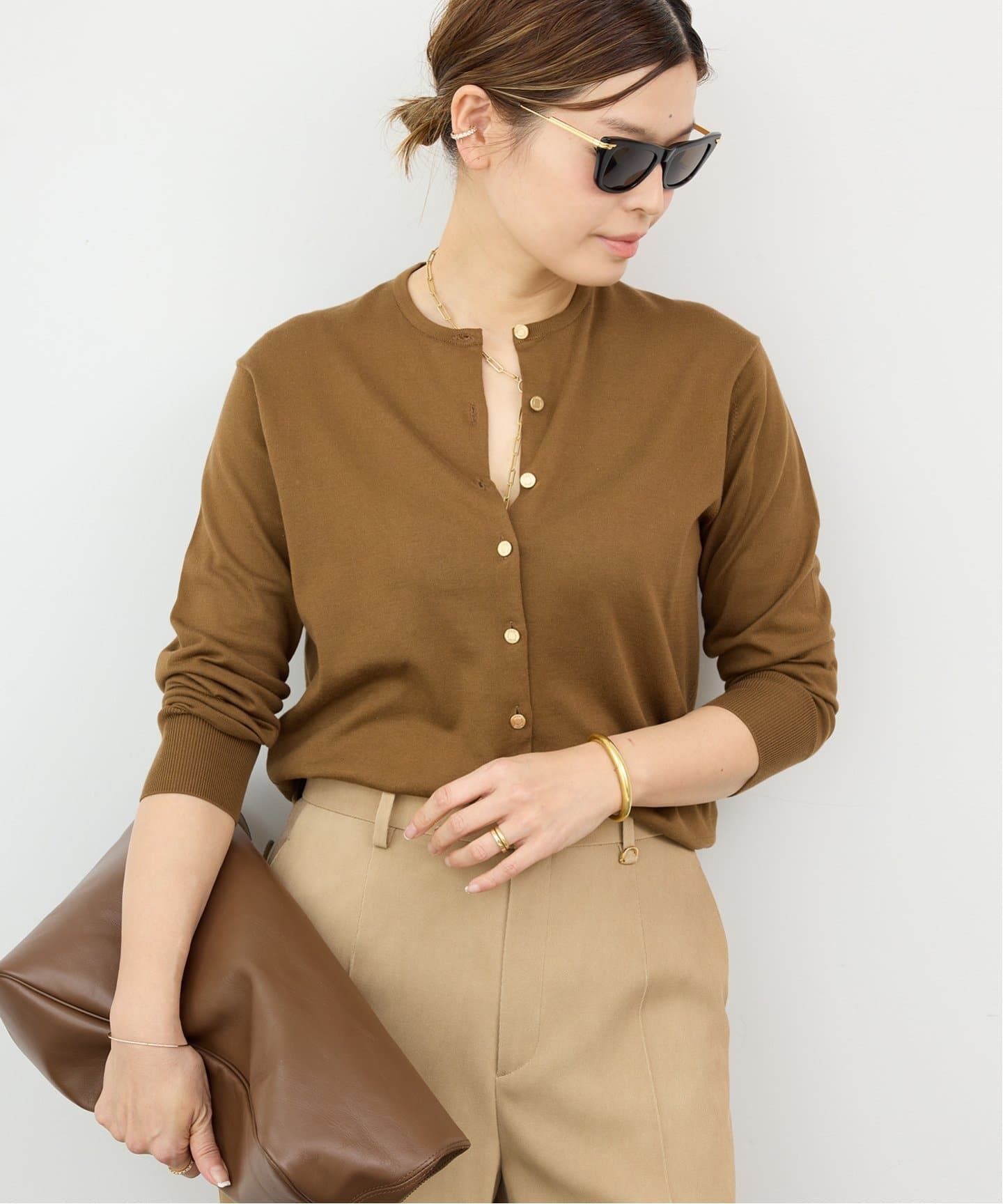 サングラス BOTTEGA VENETA FW22 CAT EYE SUNGLASSES (628583_V23303342) レッド/ブラウンクラシック キャットアイ サングラス| Bottega