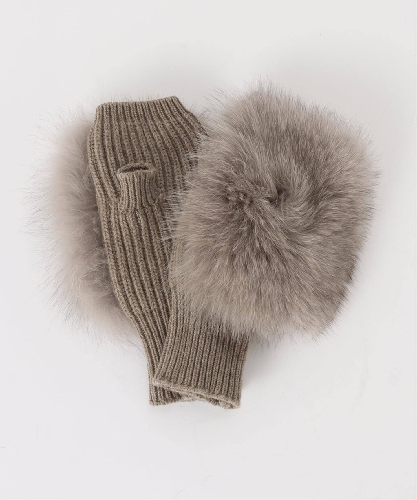 【新品未使用】ALPO FOXカシミヤアームウォーマー ALPO/アルポ】 FOX FUR アームウォーマー（手袋）｜MUSE de Deuxieme