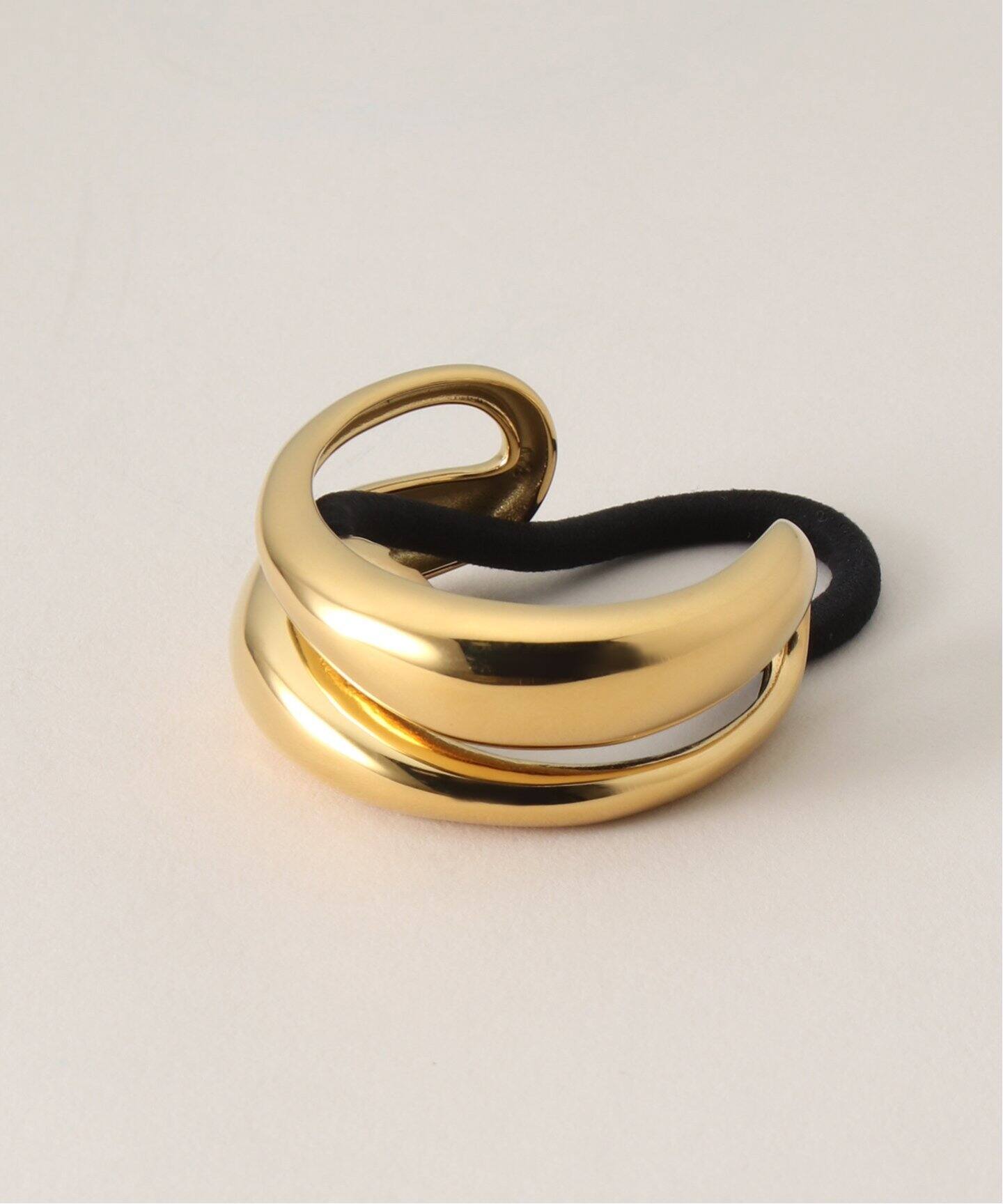 新品未試着【JURATELA／ユラティ】GOLD PLATE HAIRA TIE JURATE LA/ユラティー】 GOLDPLATE W HAIR TIE（ヘア